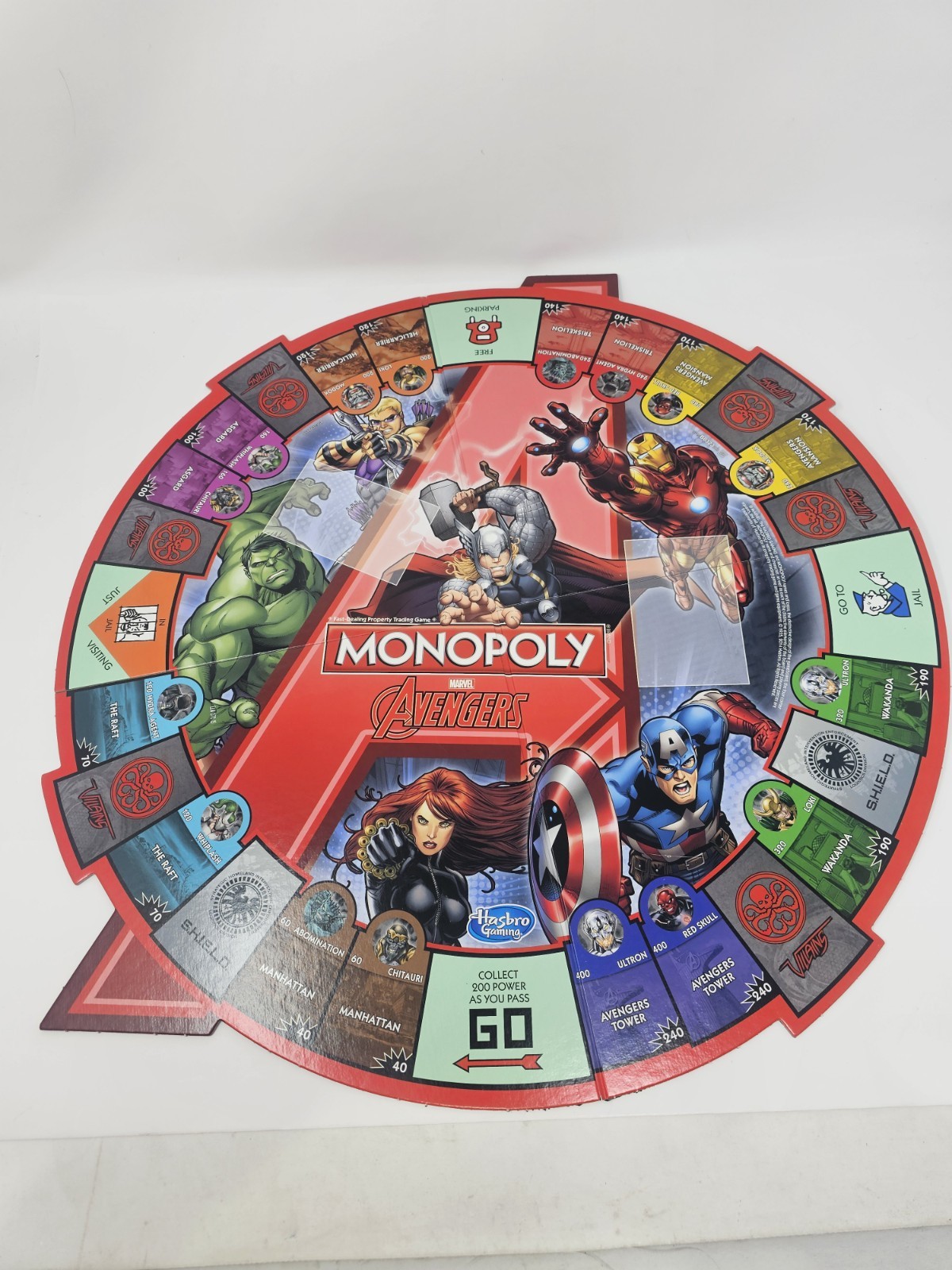 Monopoly Marvel AVENGERS Replacement Game Board Only