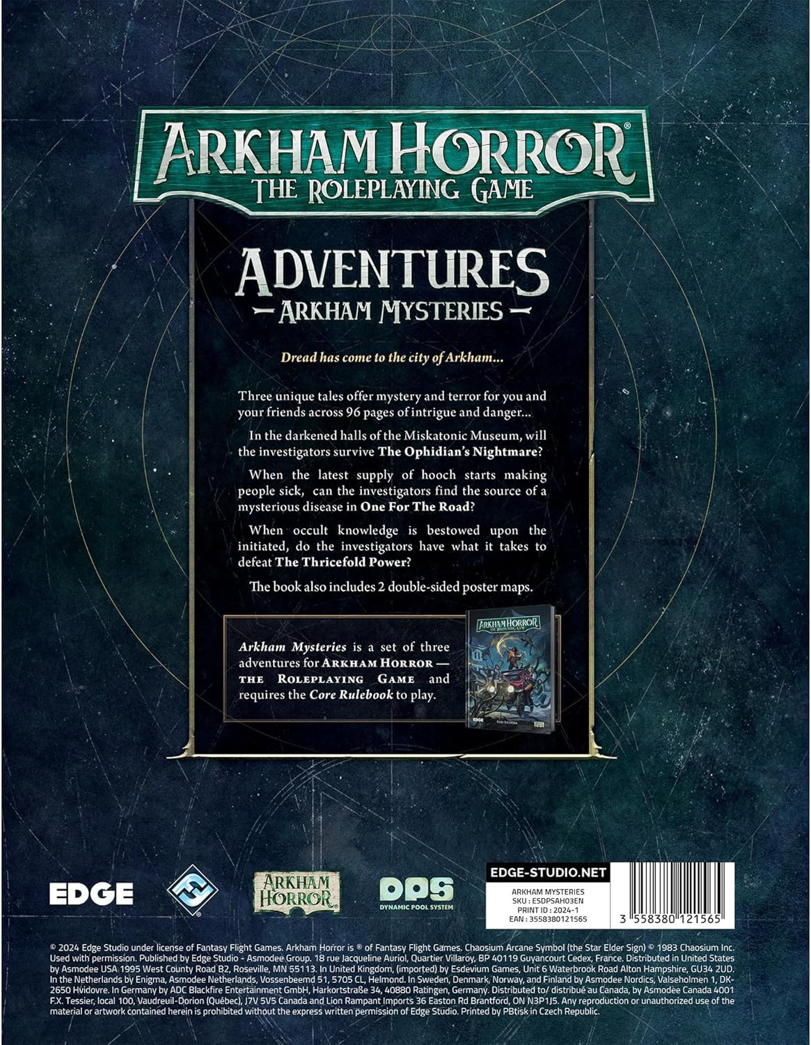 Arkham Horror the Roleplaying Game Arkham Mysteries Adventure Book – Three S…