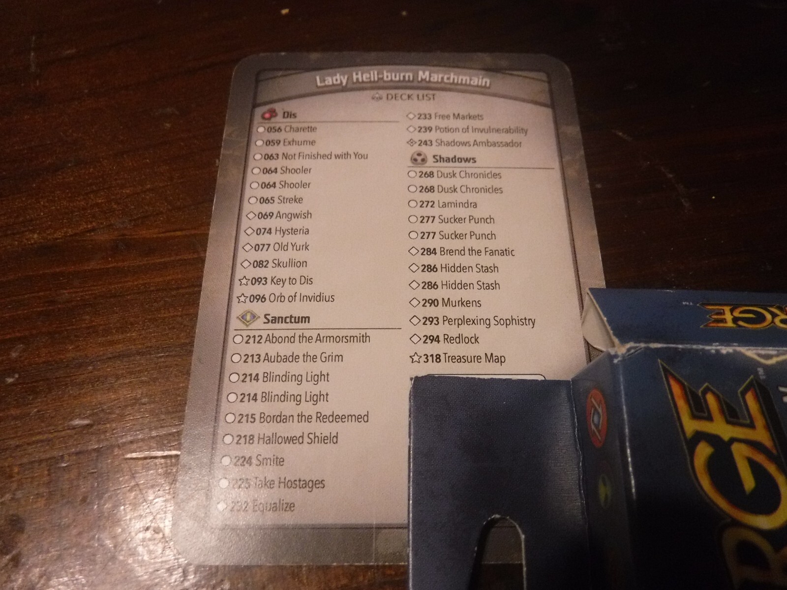 Keyforge decks, first two series, lot of 6, Open/Complete