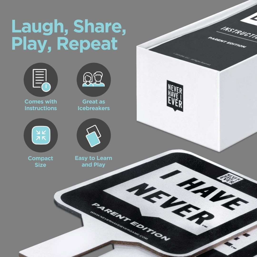 Never Have I Ever Parent Edition – Fun Game for Couples & Friends, Ages 17+