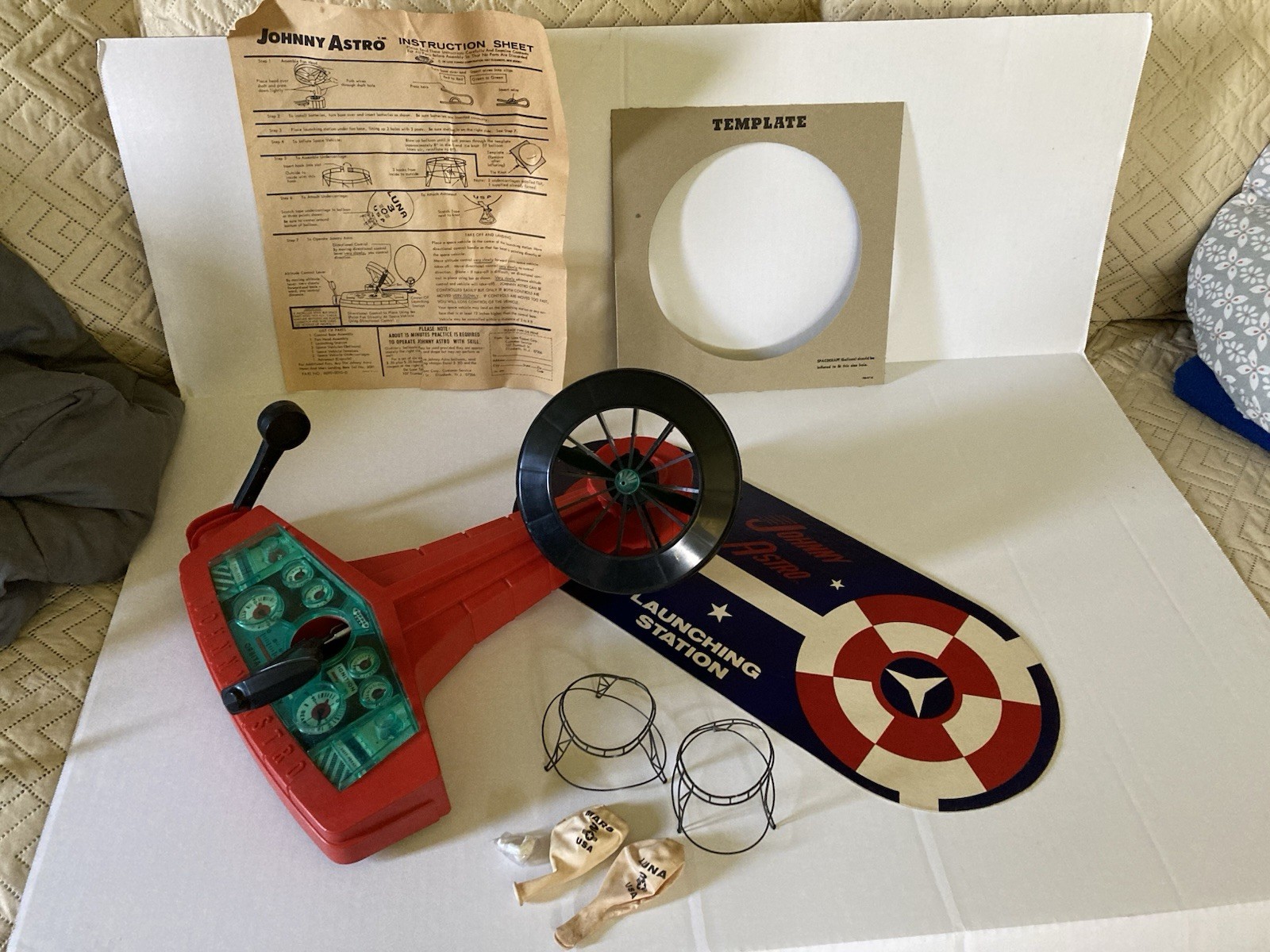 1967 Topper Toys Johnny Astro w/ 2 Original Balloons + Astronaut In Original Box