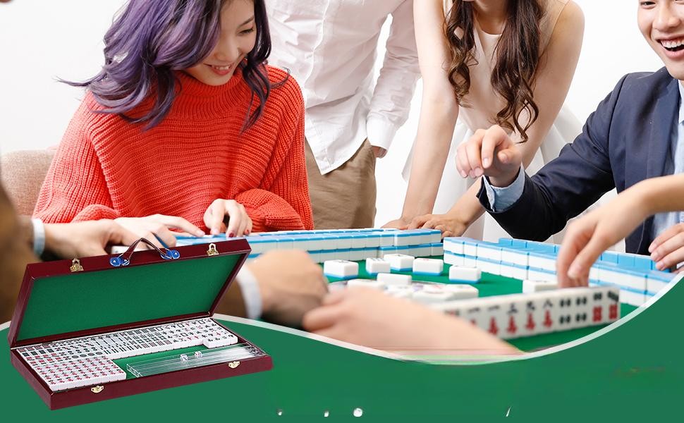 Portable Mini Mahjong Table Indoor Entertainment Accessories Board Game Activity