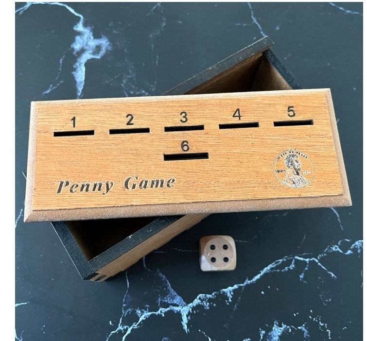 CBLKUS Penny Game, Family Fun Board Game, Drop Game Wood Box for 2-6 Players new