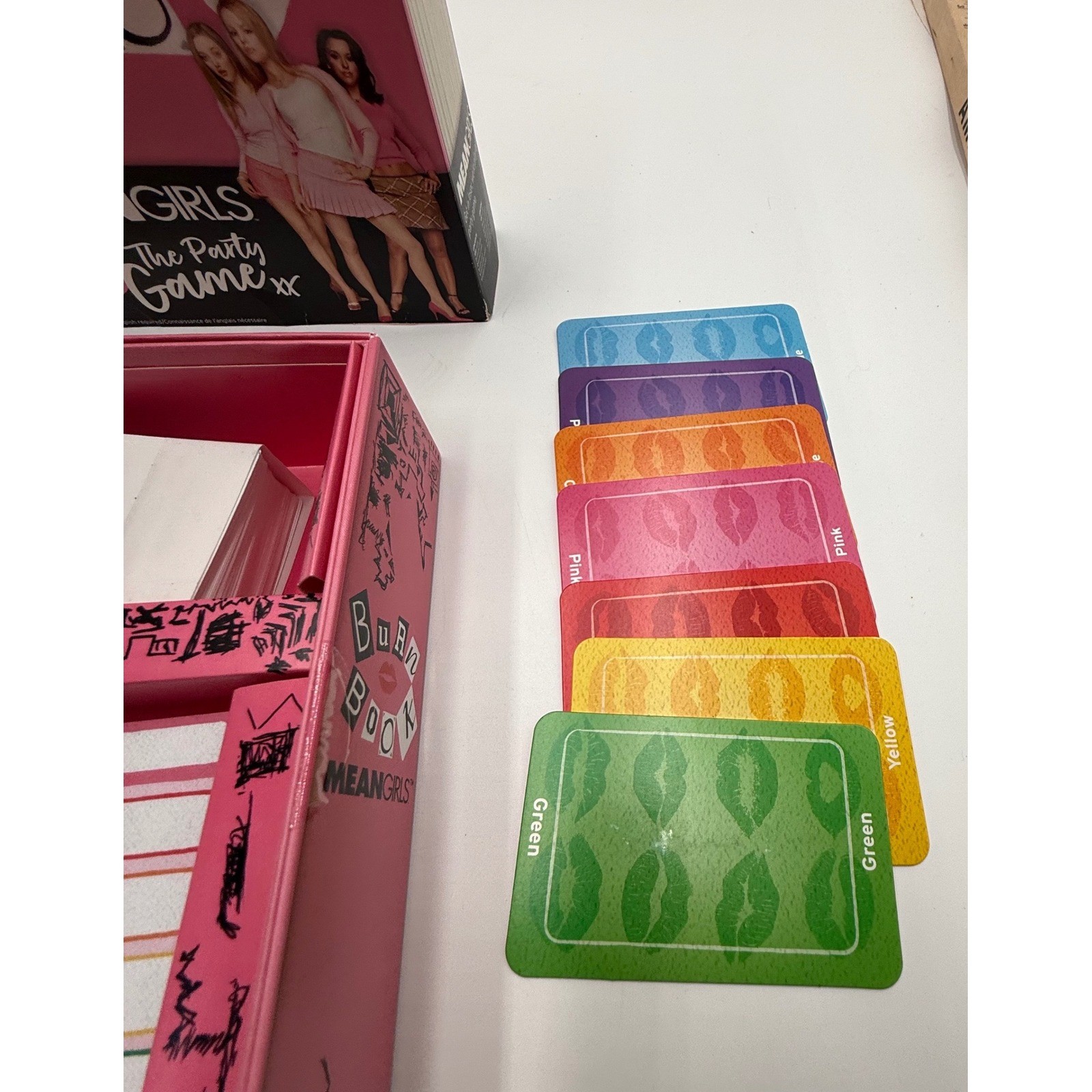 Mean Girls The Party Game Burn Book Big Potato Games 2021 Movie Trivia Pink Box