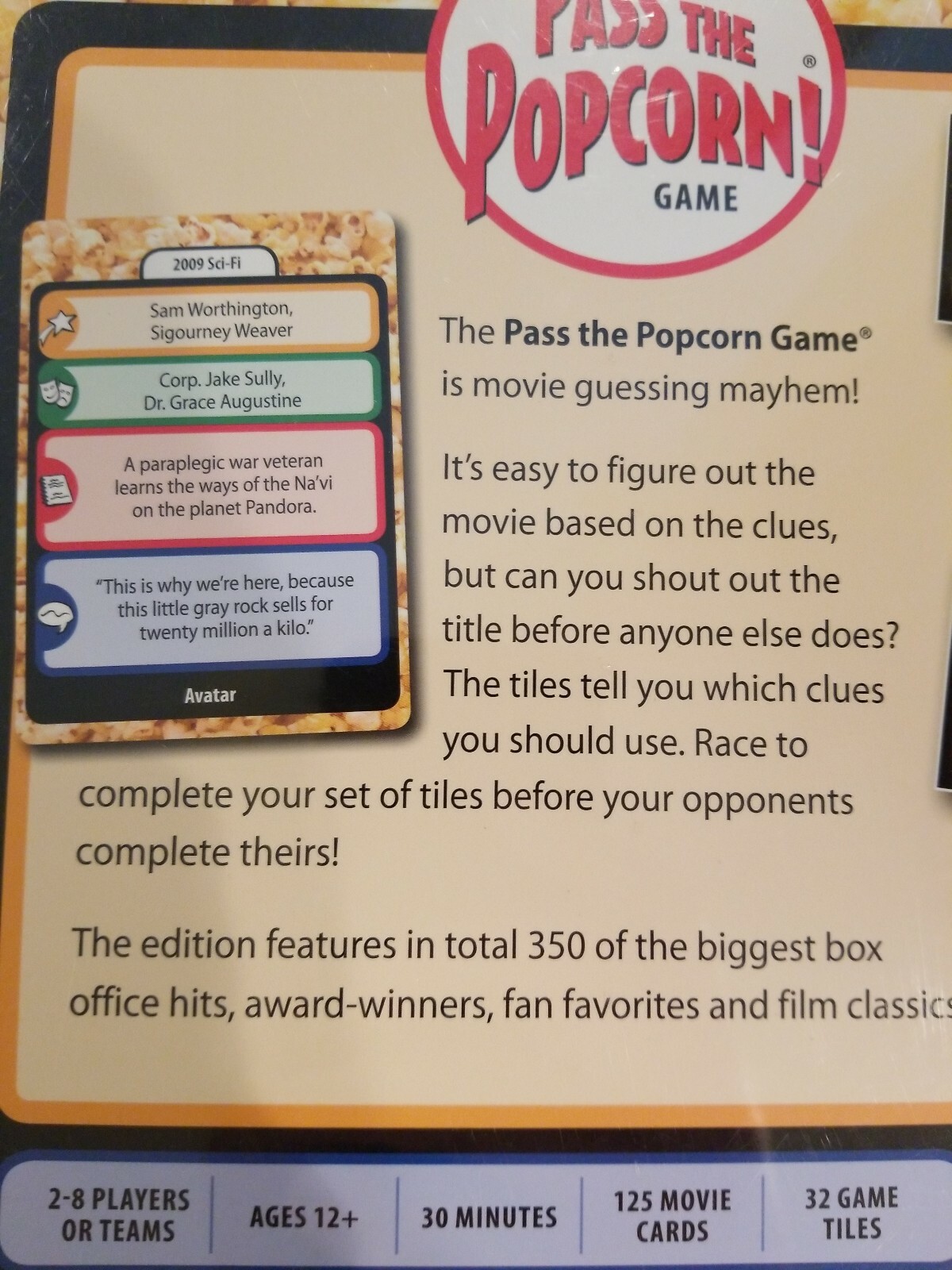 PASS THE POPCORN MOVIE GUESSING GAME BRAND NEW SEALED WIGGLES 3D INCORPORATED