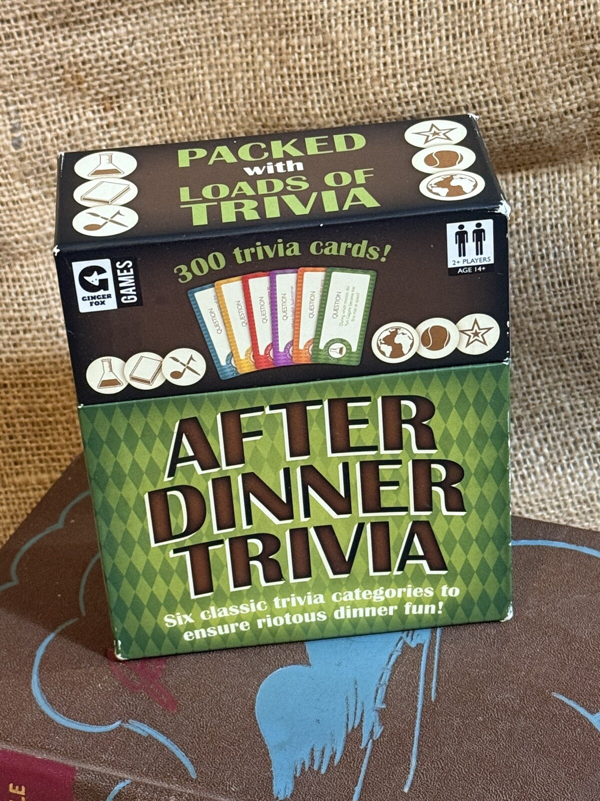 After Dinner Trivia 300 Cards ~ 6 Categories~ Ginger Fox Games