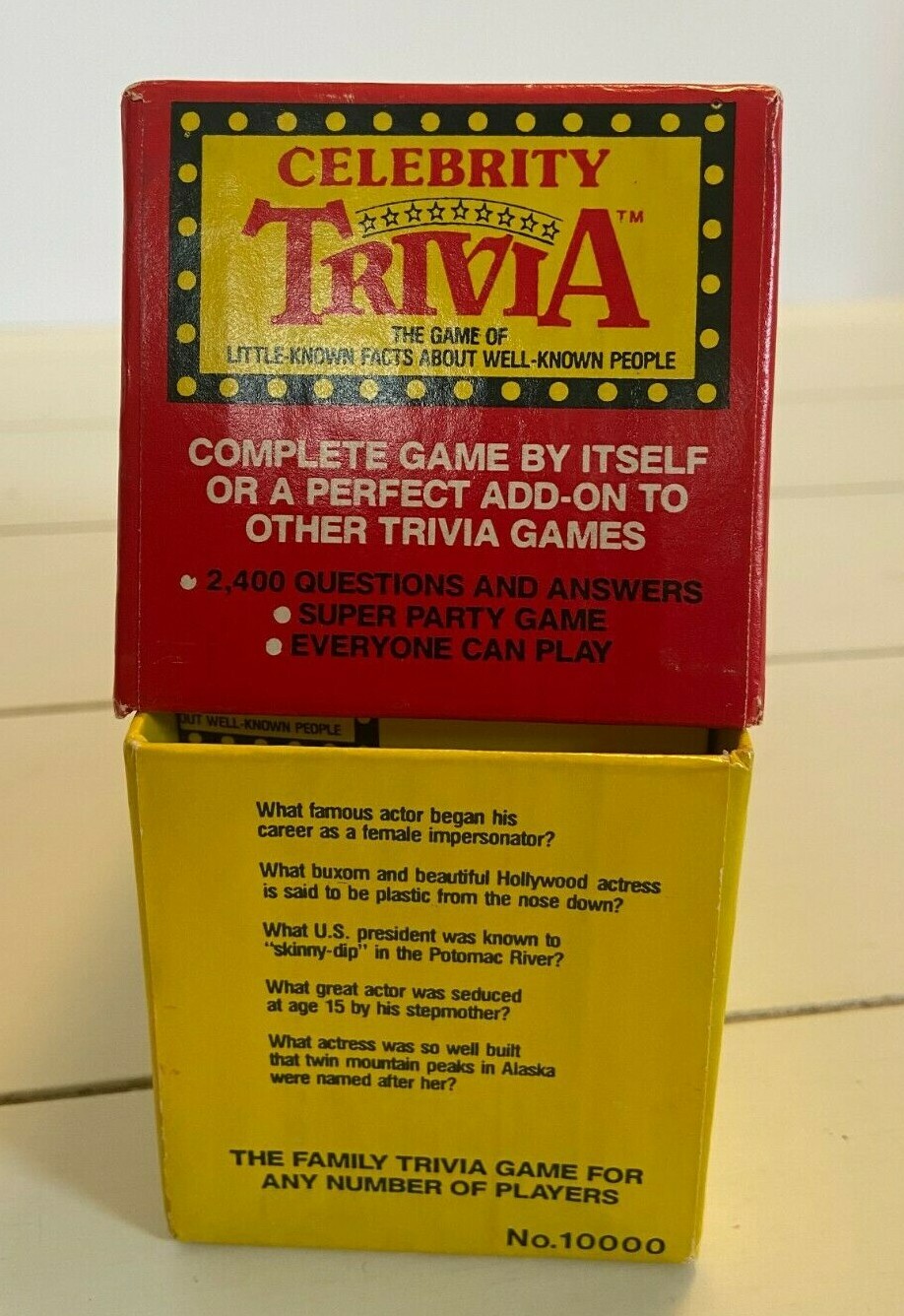 Celebrity Trivia Facts Card Game Nostalgia Lane