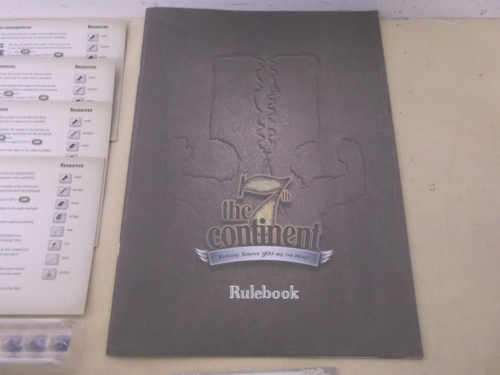 THE 7TH CONTINENT 2017 CORE GAME + FACING ELEMENTS FEAR DEVOURERS EXPANSION