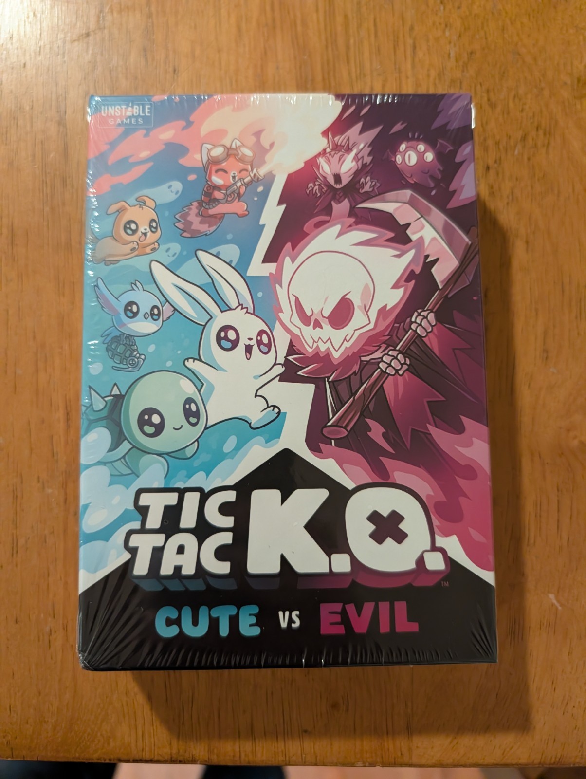 Tic Tac KO Cute vs Evil Card Game NEW 8+ K.O. 2-4 Players Unstable Games