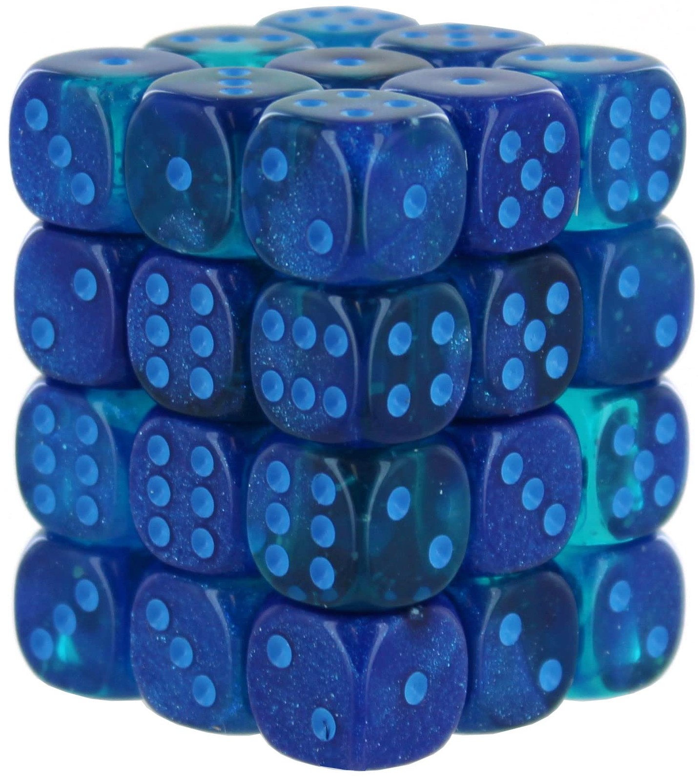 d6 Dice Cube 12mm Gemini Lum BUBUltbu – Chessex (Pack of 36)