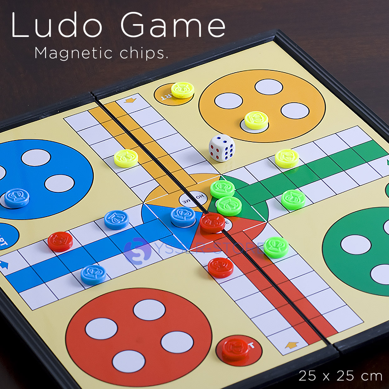 Magnetic Ludo Traditional Board Brain Game 25 X 25 cm new in Box