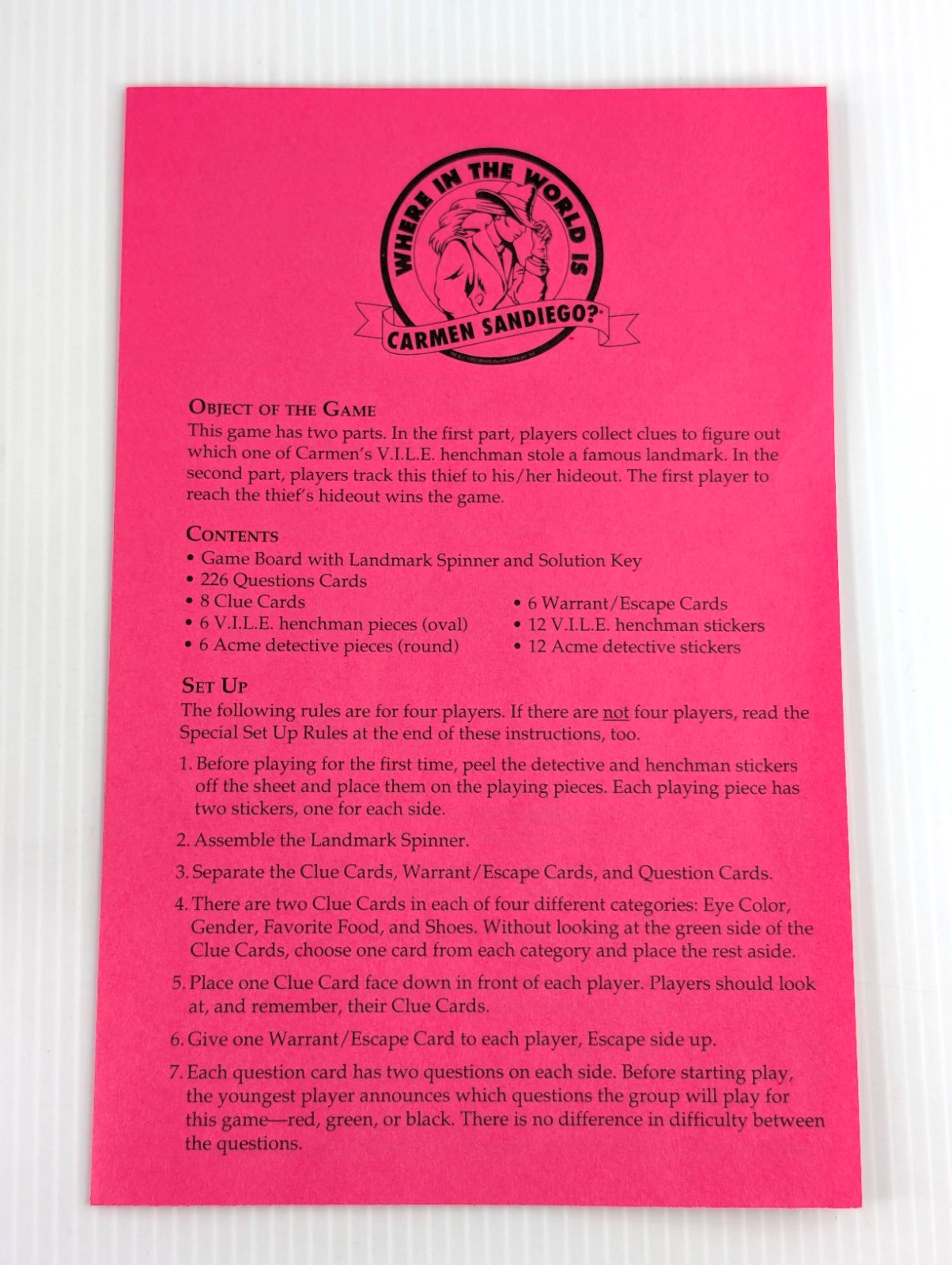 1992 Where in the World is Carmen Sandiego 100% COMPLETE University Games