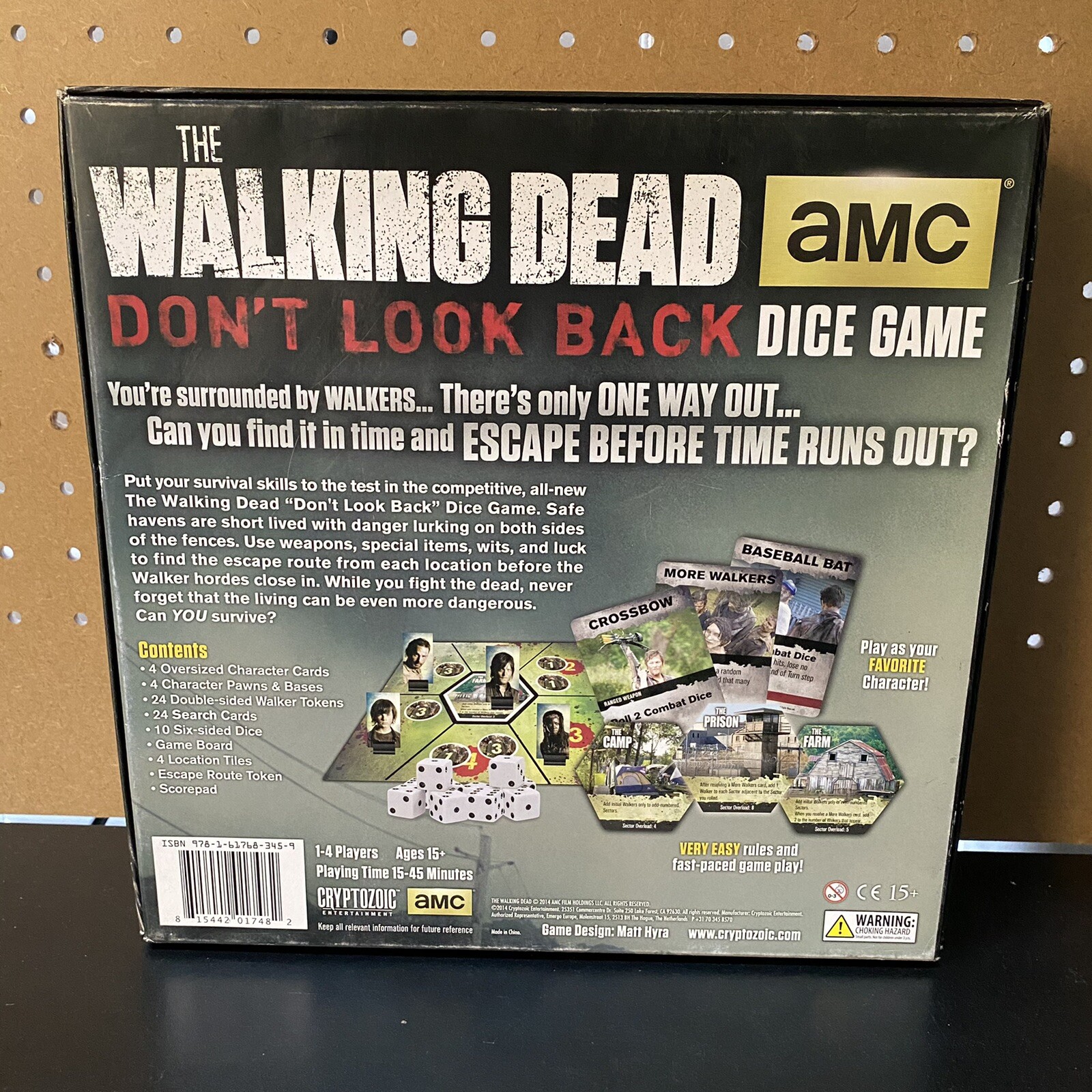 AMC The Walking Dead Don’t Look Back Dice Game Zombie Horror Board Game-Open Box