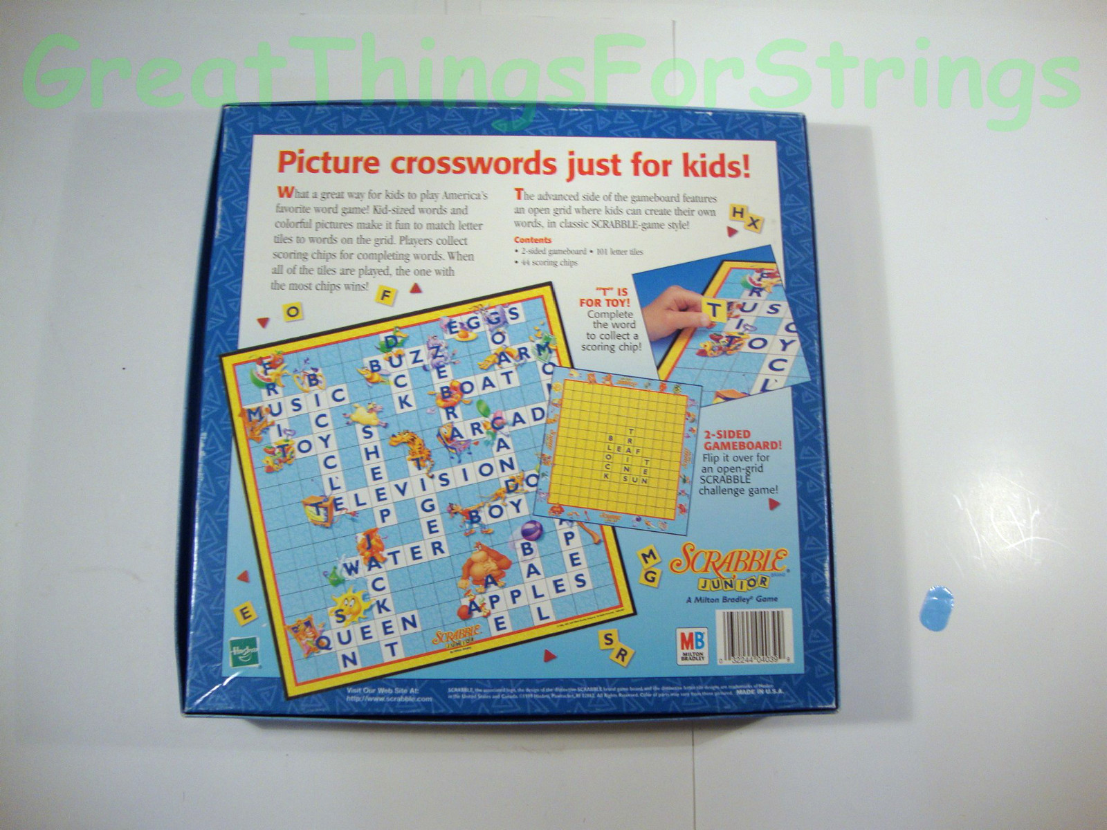 Scrabble Junior Ages 5 and Up Family Game Boardgame Hasbro Milton Bradley FULL