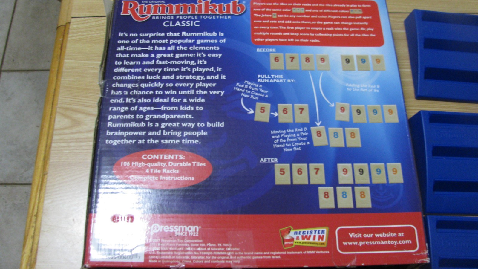 PRESSMAN RUMMIKUB CLASSIC TILE GAME COMPLETE AND CHECKED LOWEST PRICE ON EBAY