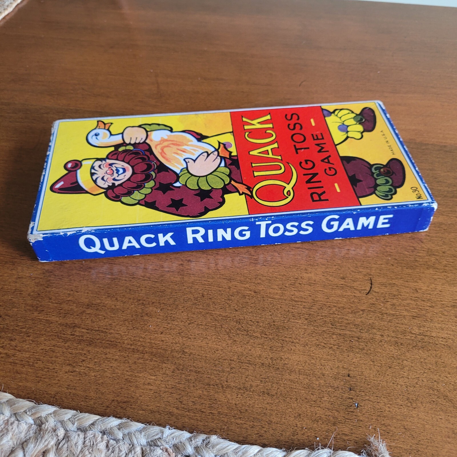 Vintage Quack Ring Toss Toy Game w/ Clown & Pipe Complete Rosebud Art Co 1940’s