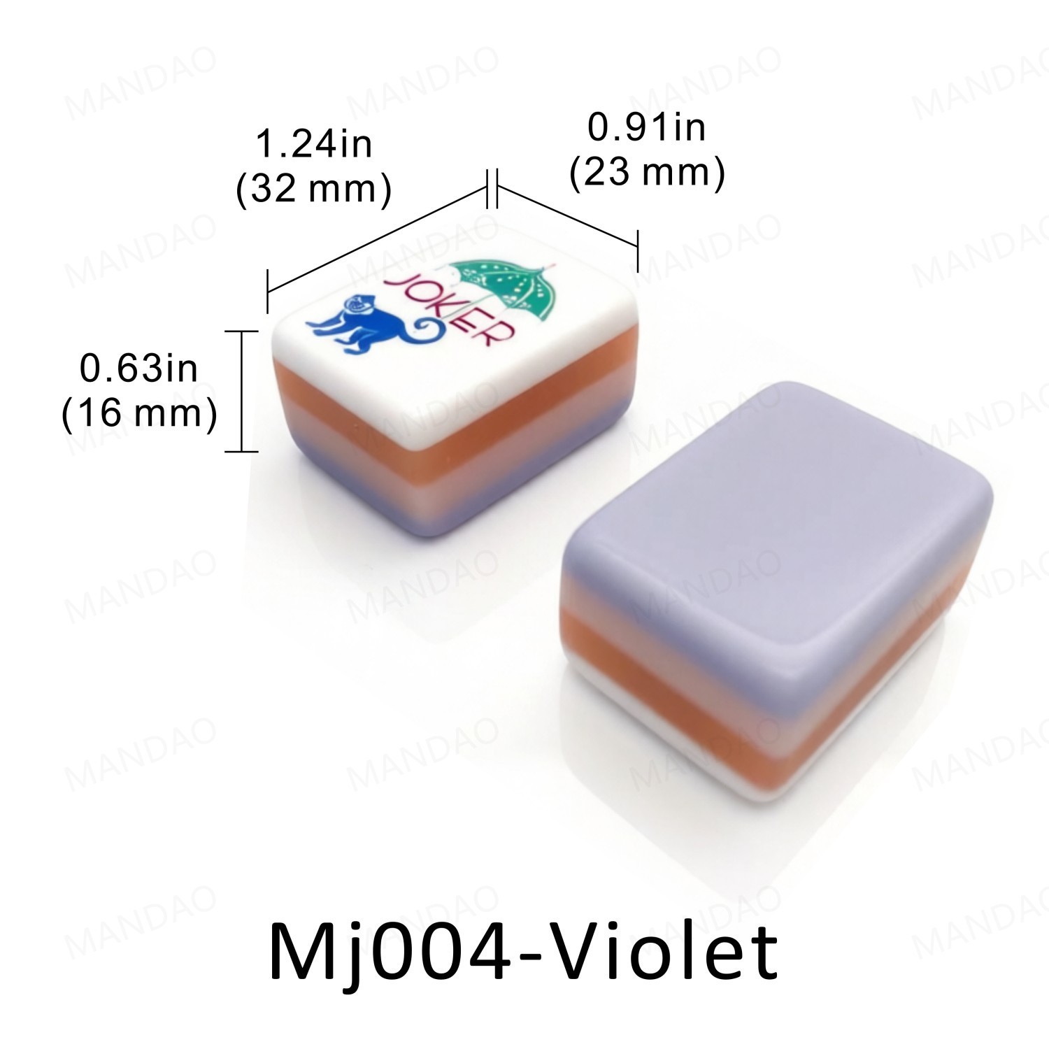 NEW! Vibrant Layered Mahjong Tiles – American Set 160 Tiles – Violet