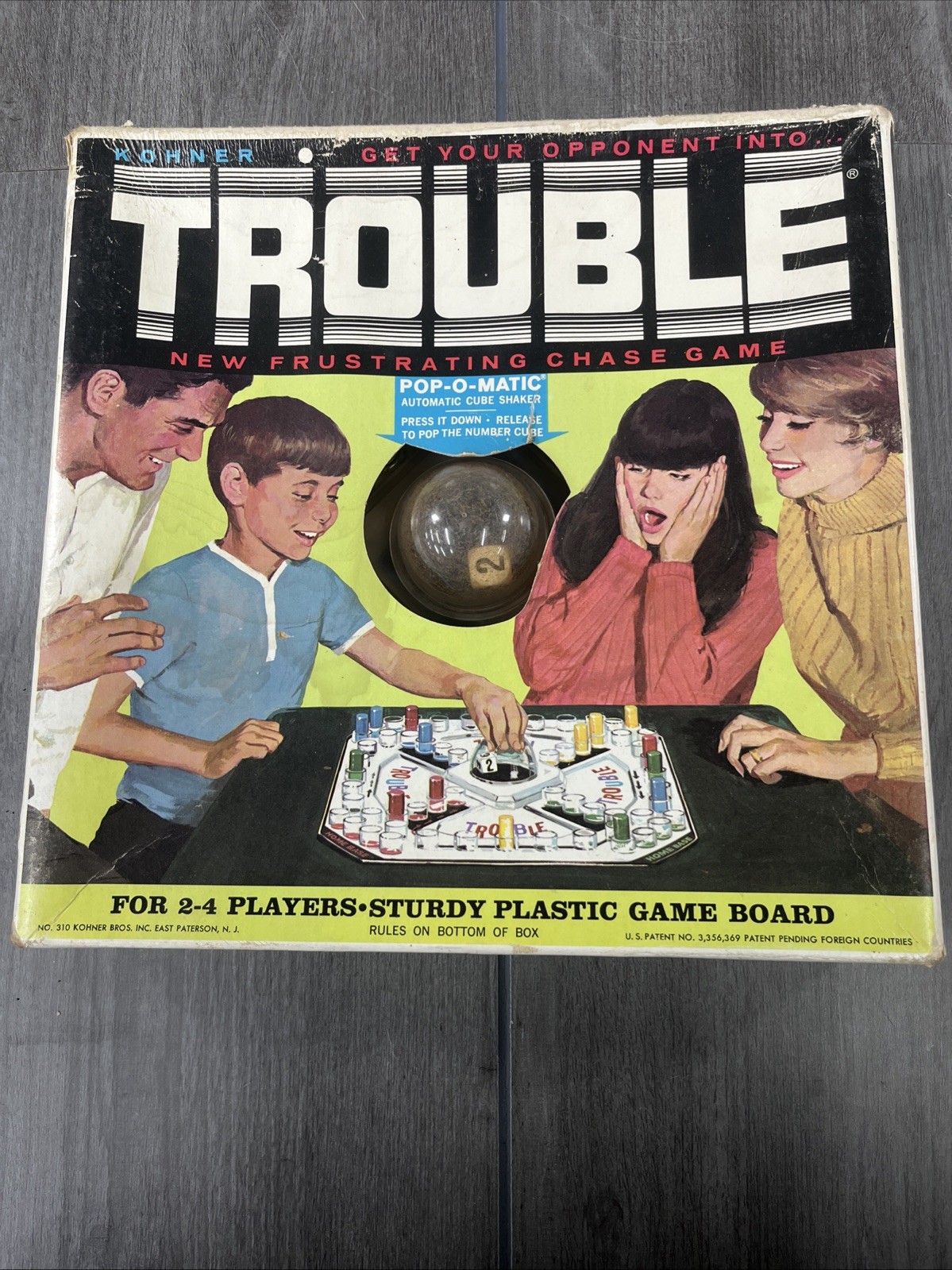 Vintage Trouble Board Game 1965 Complete With Original Pieces And Box (No Bag)