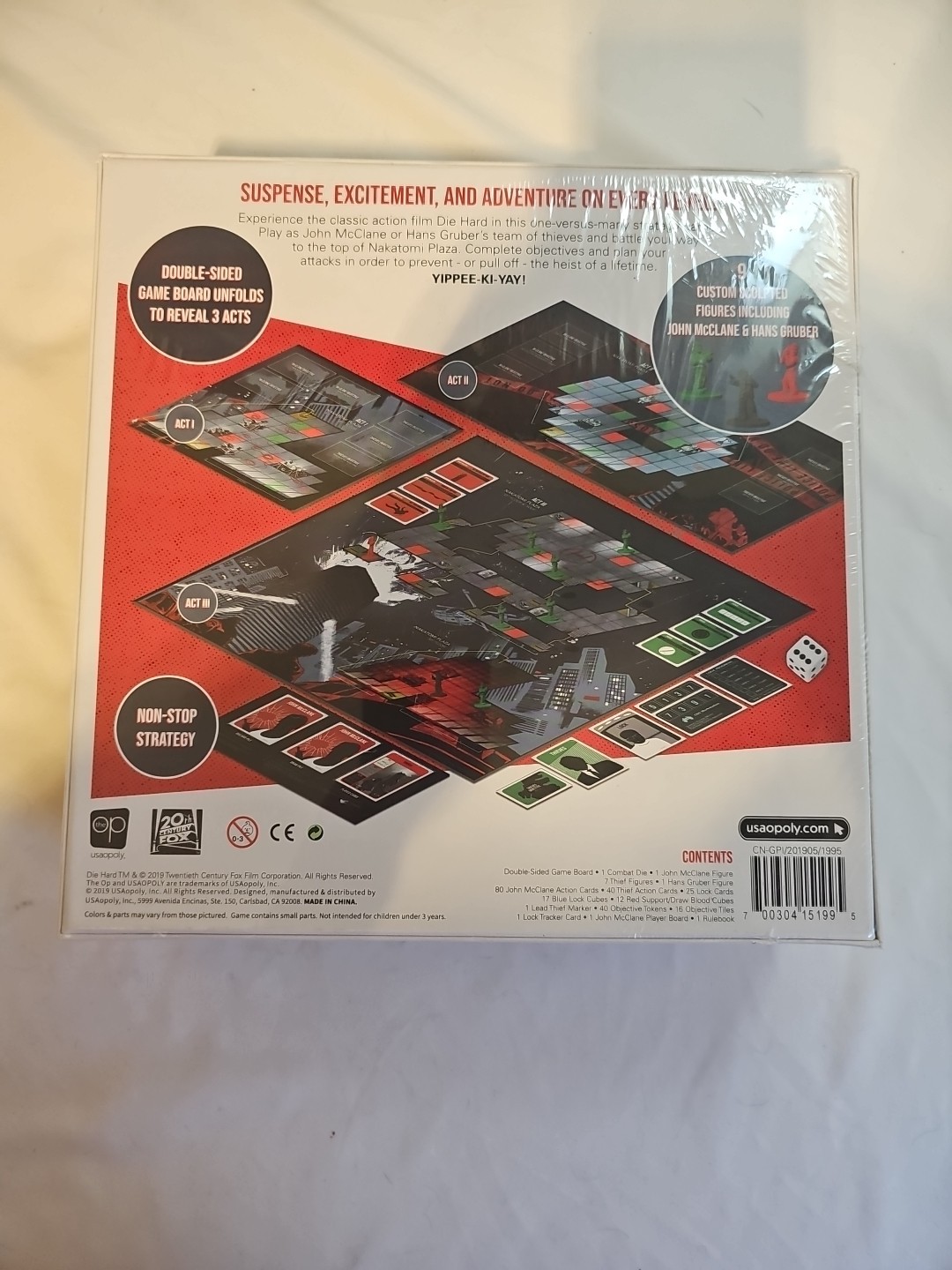 Die Hard: The Nakatomi Heist Board Game Op USAopoly 2019 Factory Sealed NEW