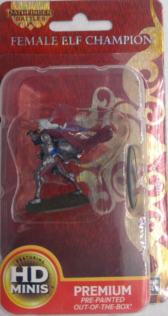 PATHFINDER BATTLES FEMALE ELF CHAMPION PREMIUM MINIATURES EXP BRAND NEW