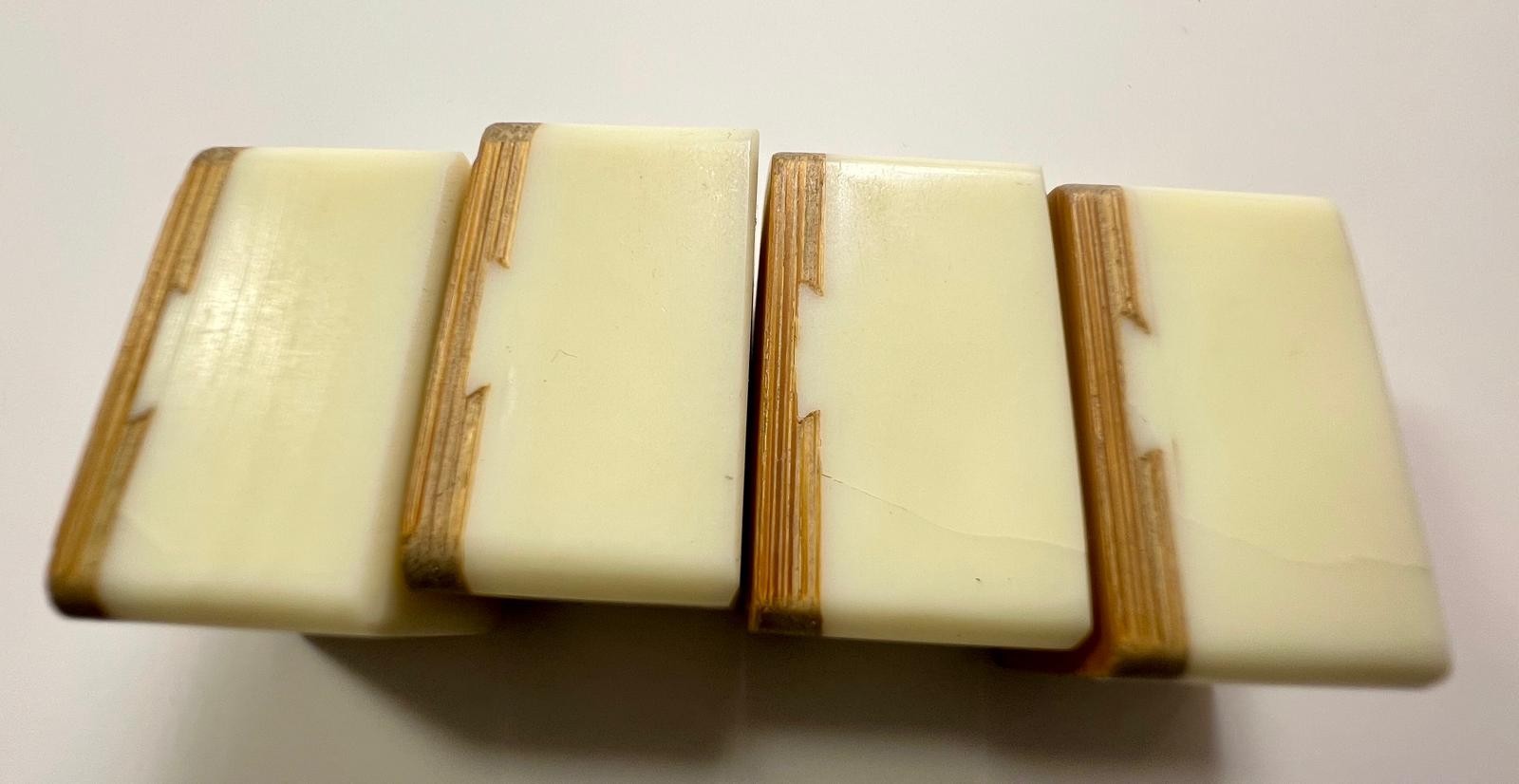Vintage Bone & Bamboo Mah Jong Set