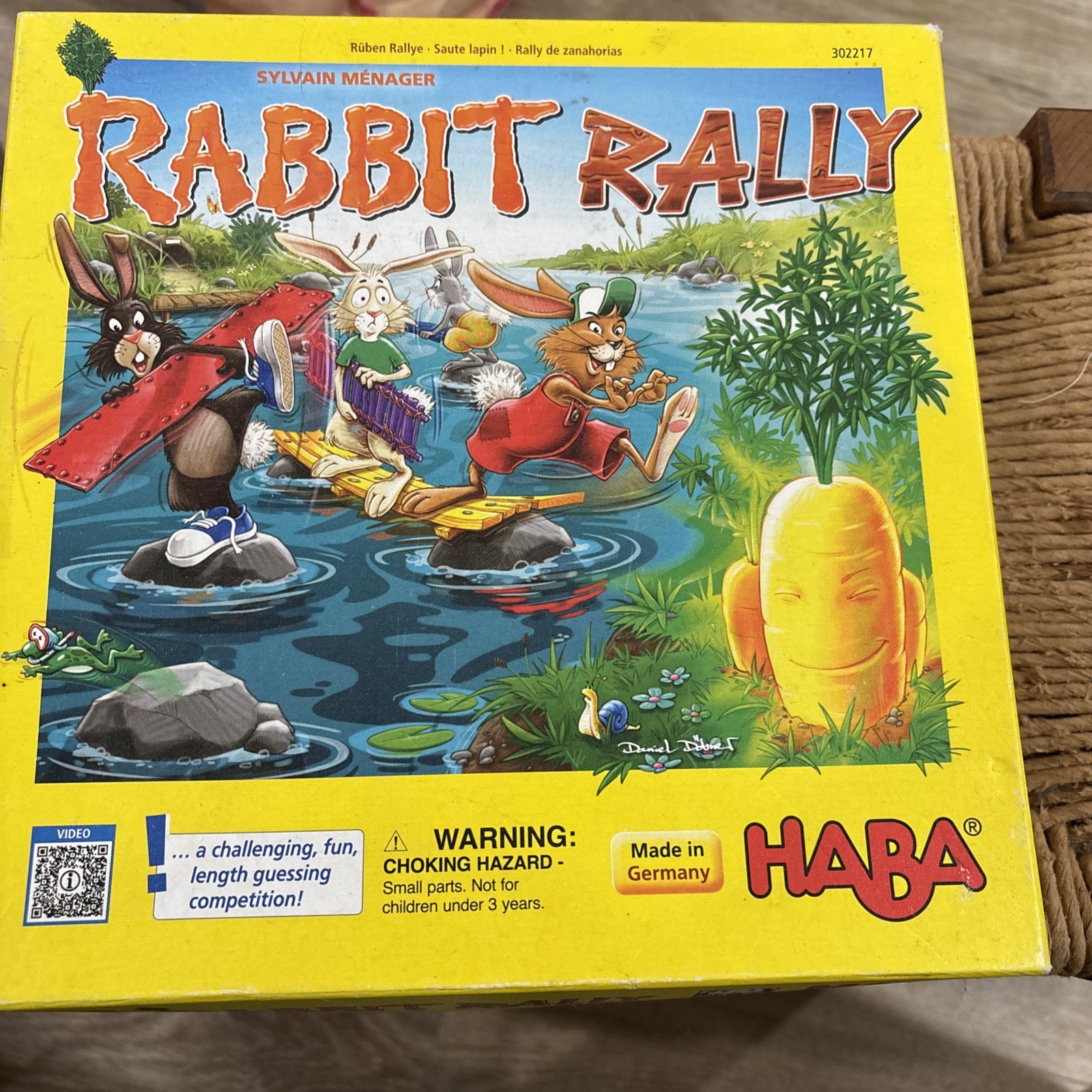 HABA Board Game Rabbit Rally – 100% COMPLETE! One Piece Has Been Taped. See Pic