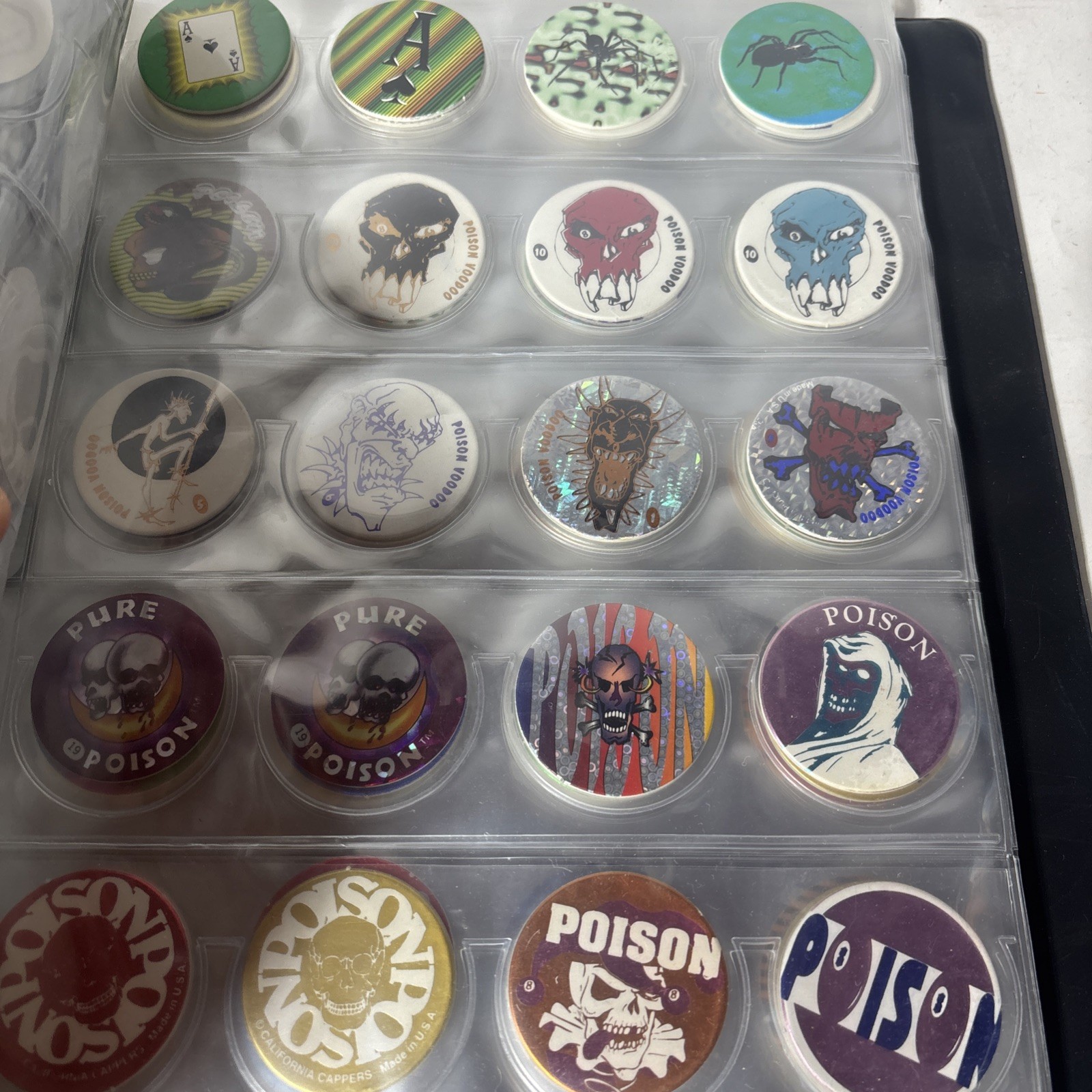 Vintage Pogs/Milk Caps 90’s Lot Of 200+ Pieces – Mixed Collection Binder/Sleeves