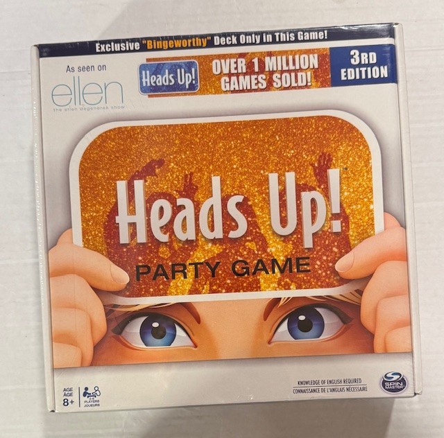 New Heads Up! Party Game 3rd Edition Sealed Bingeworthy Deck – Ships FREE in USA