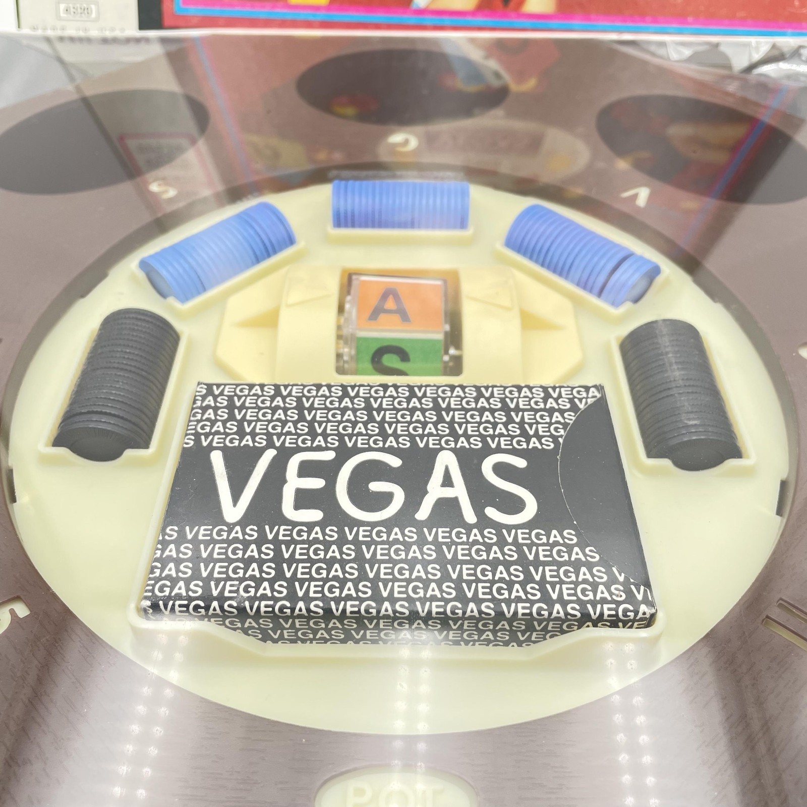 Milton Bradley MB Vegas Board Game 4320 Family Skill & Luck Cards Chips USA