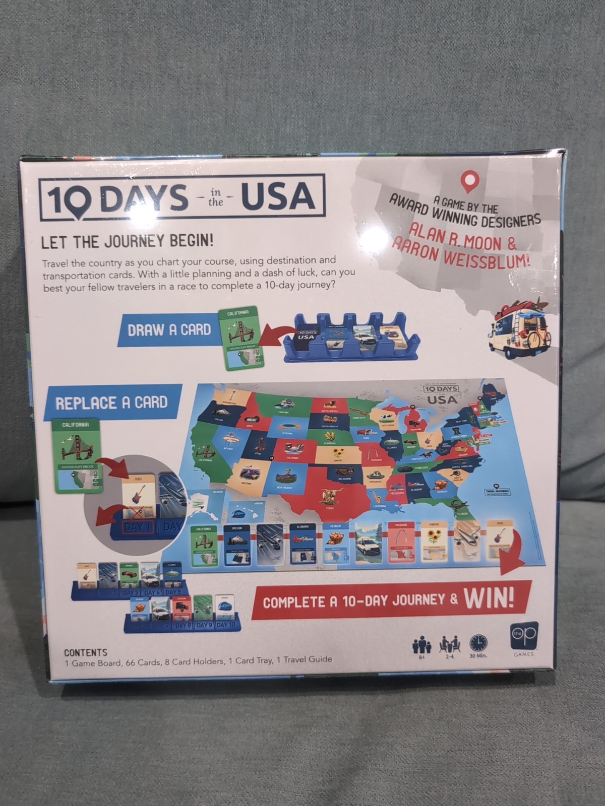 10 Days in The USA Family Road Trip Board Game NEW IN BOX USAopoly