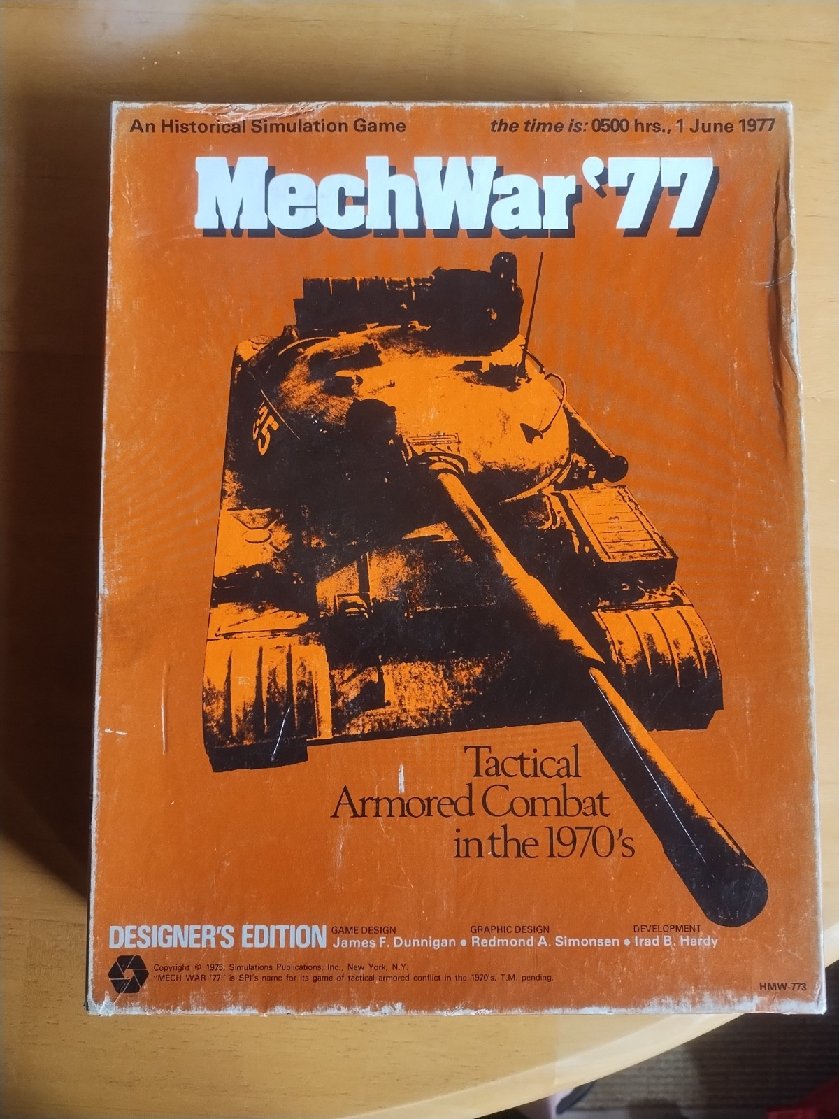 MechWar ’77 Designer’s Edition Wargame SPI 1975 Tactical Armored Combat 1970s