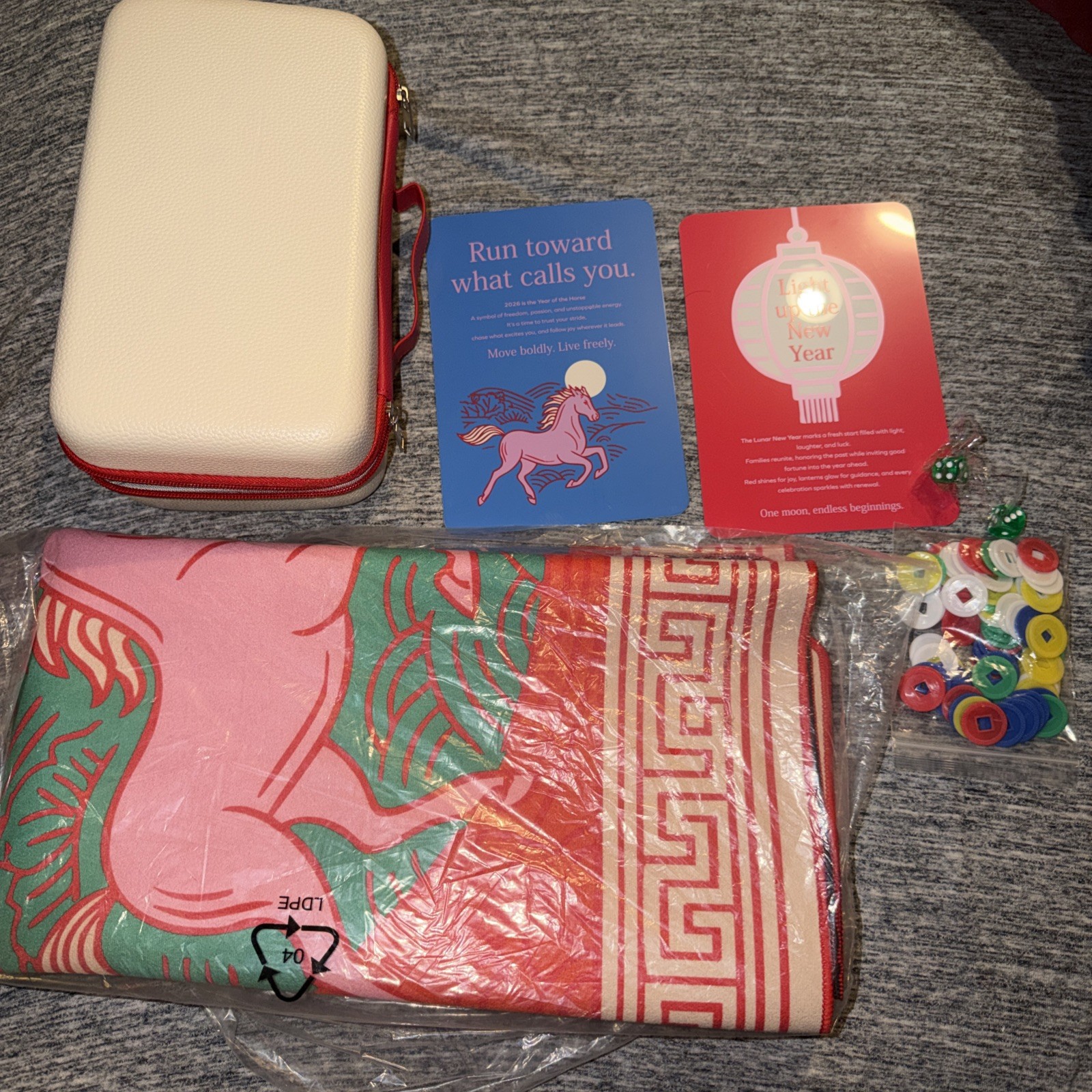 Deluxe Maison Lude Mahjong Horse Lunar Year Edition Starter Kit.Bag Not Included