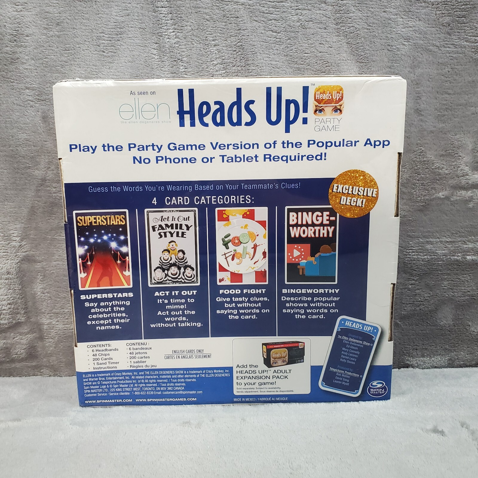 New Heads Up! Party Game 3rd Ed. As Seen on the Ellen Exclusive Deck Sealed