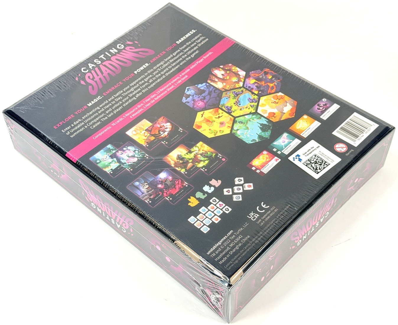 [UNSTABLE] Casting Shadows Board Game Unstable Games Tee Turtle 2022 SEALED