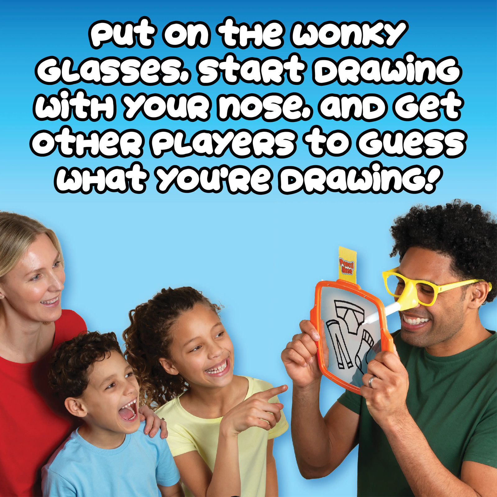 Pencil Nose Board Game for Family Night Fun Drawing Game for Kids 8 Years and up