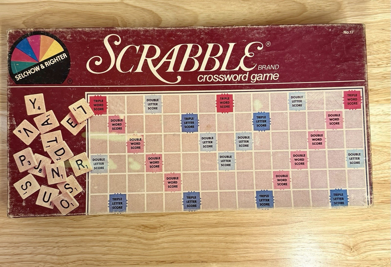 Scrabble Crossword Game – 1982 Vintage Used Complete – No.17