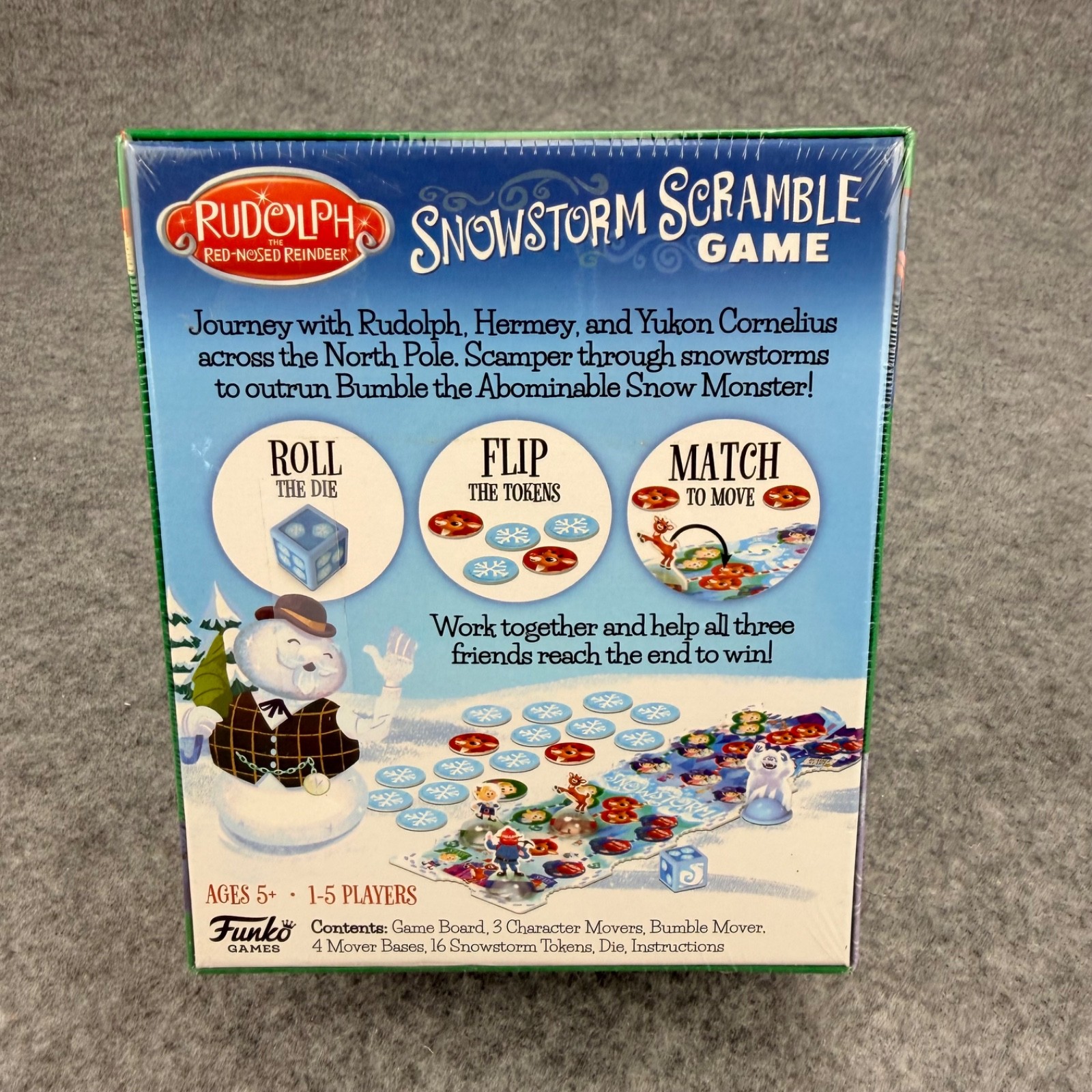 Rudolph the Red-Nosed Reindeer Snowstorm Scramble Game Funko Factory Sealed