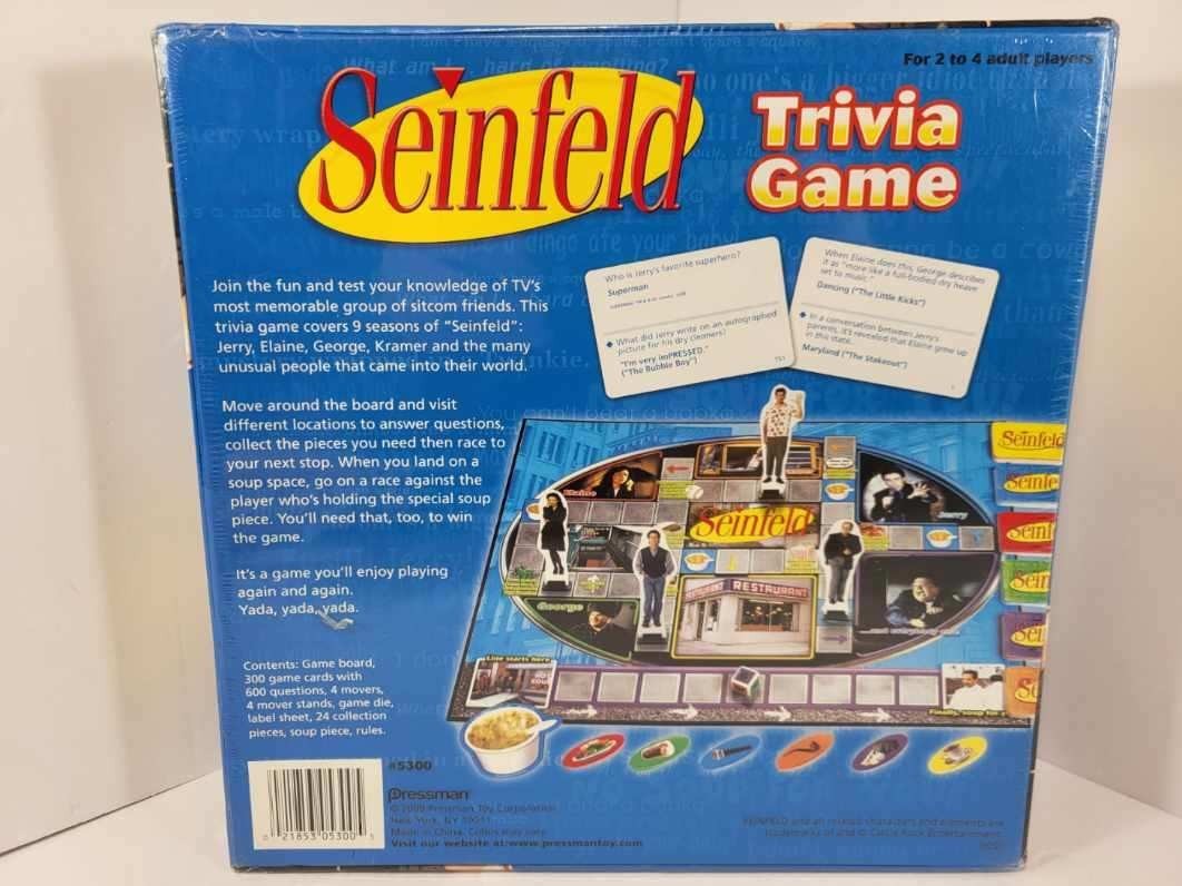Seinfeld Trivia Board Game by Pressman (2009) Adult 2-4 Players party game