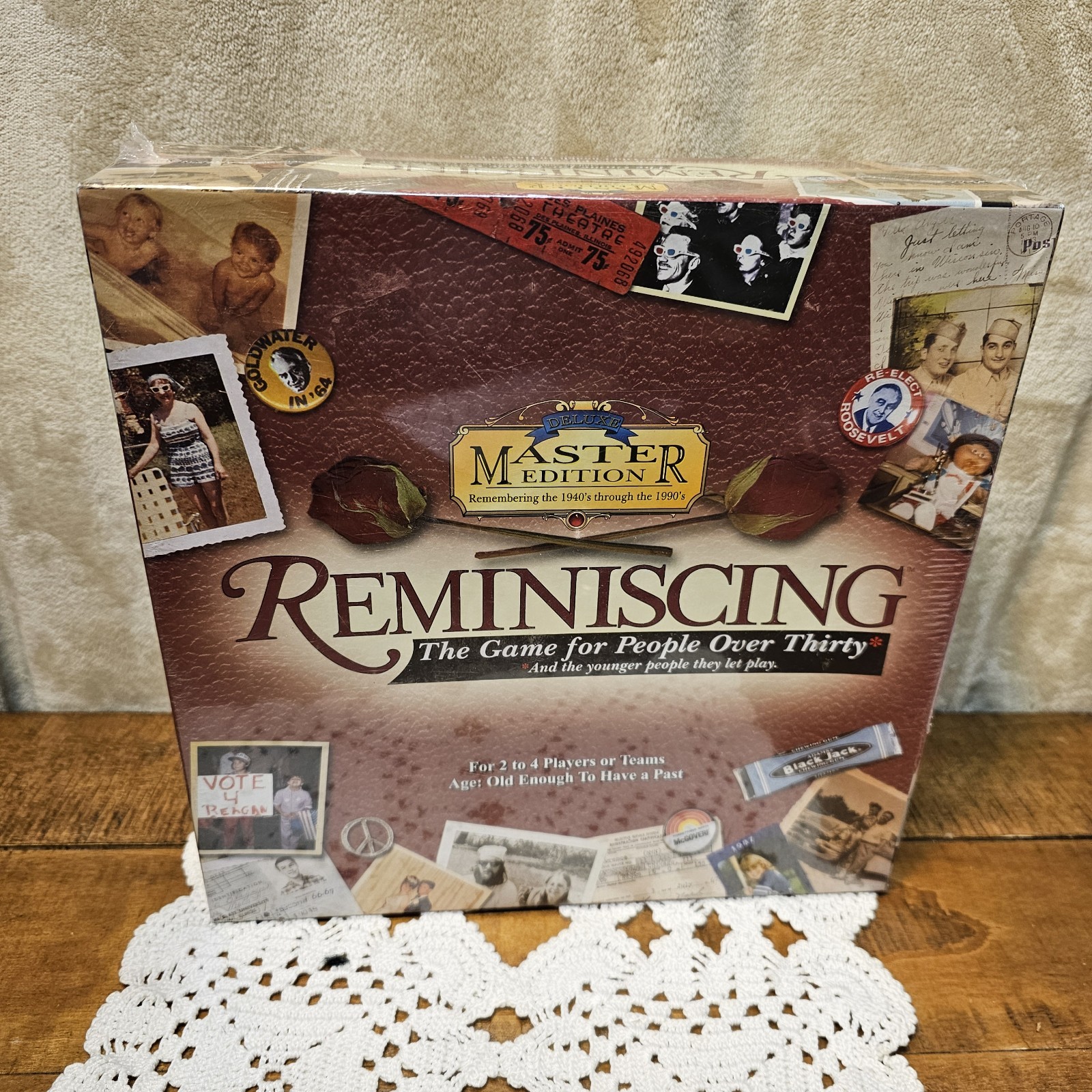 New/Sealed REMINISCING Board Game DELUXE MASTER EDITION 1940s-1990s TDC Games