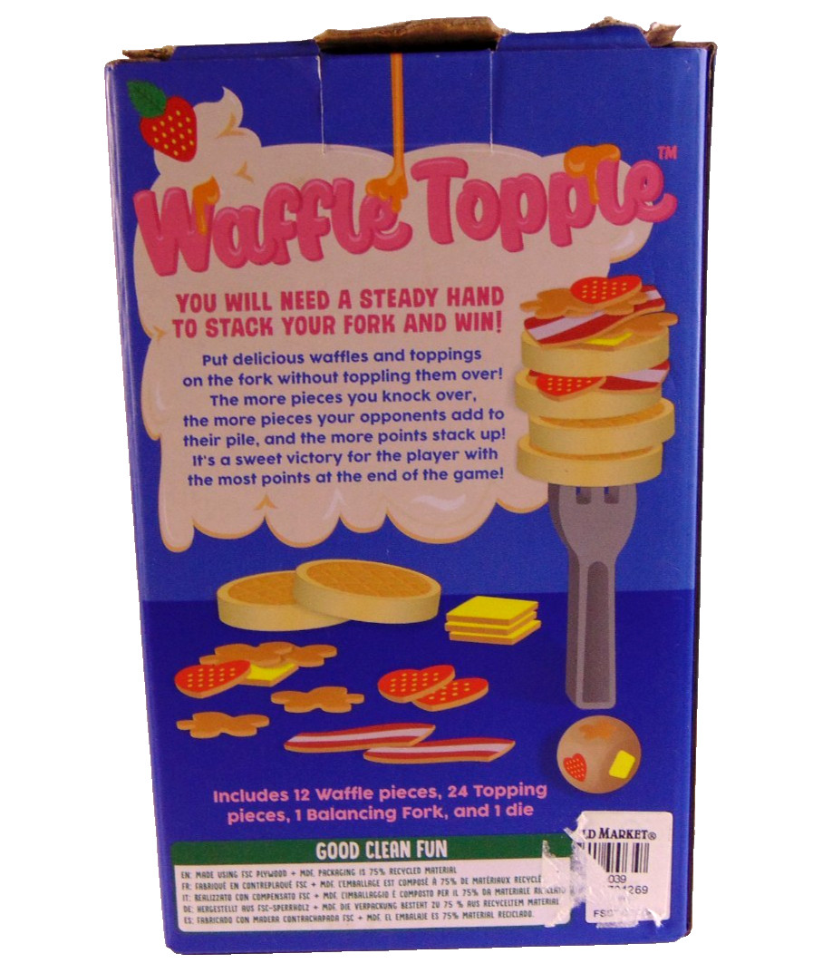 Ridleys Waffle Topple Balancing Stacking Board Game Family Night 2+ Players Fun