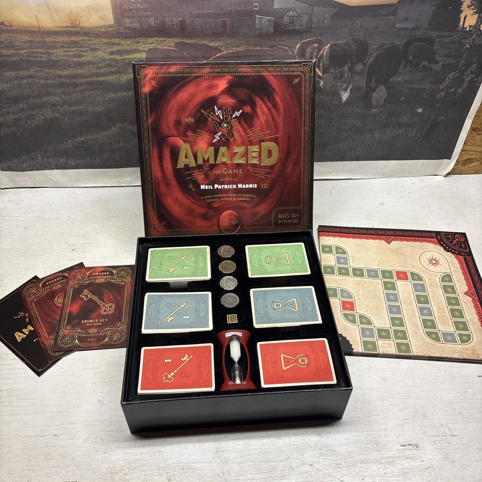 Amazed The Game Theory11 Neil Patrick Harris Puzzle Riddle Board Game Complete