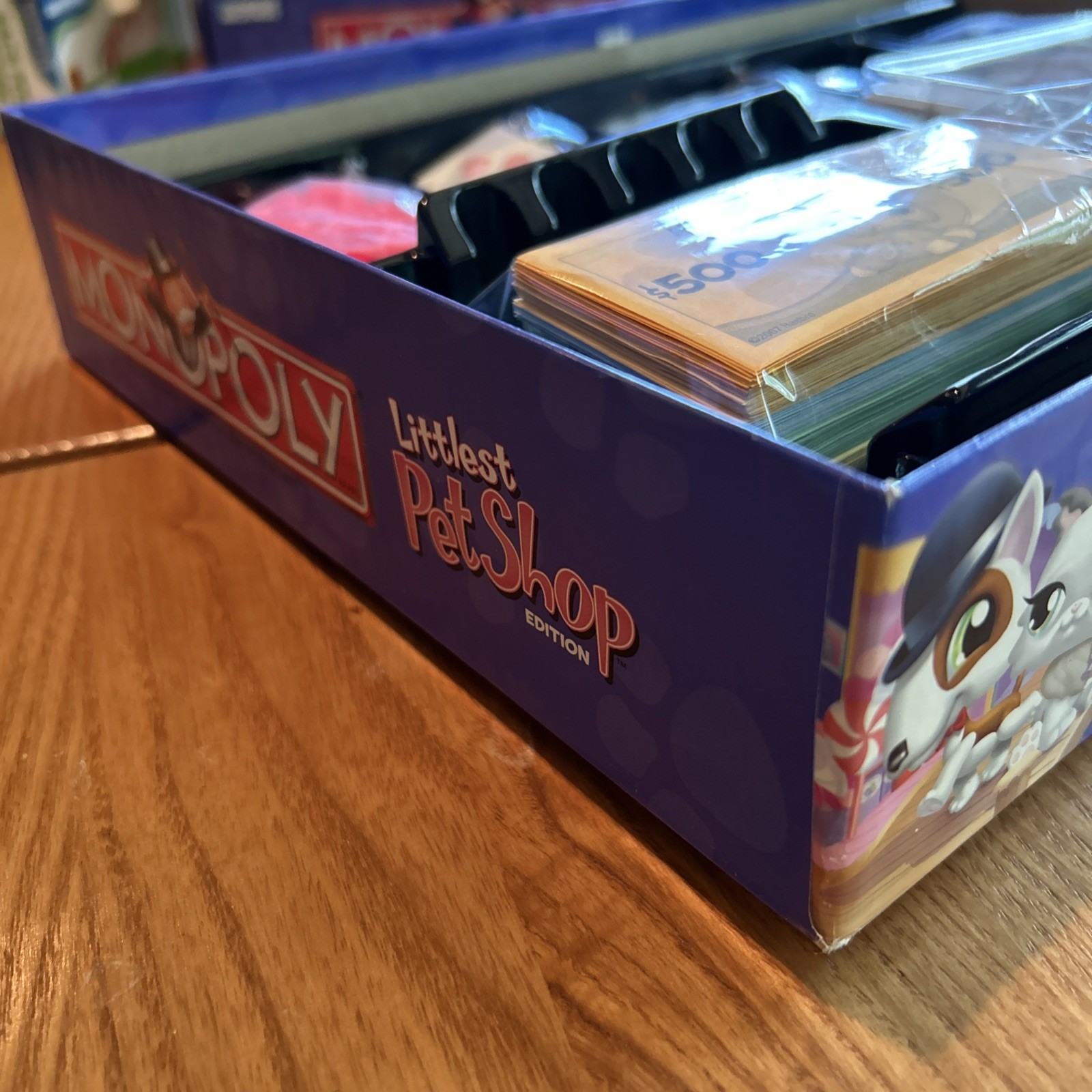 2007 Hasbro Littlest Pet Shop Edition Monopoly Board Game 6 Pets COMPLETE Nice!