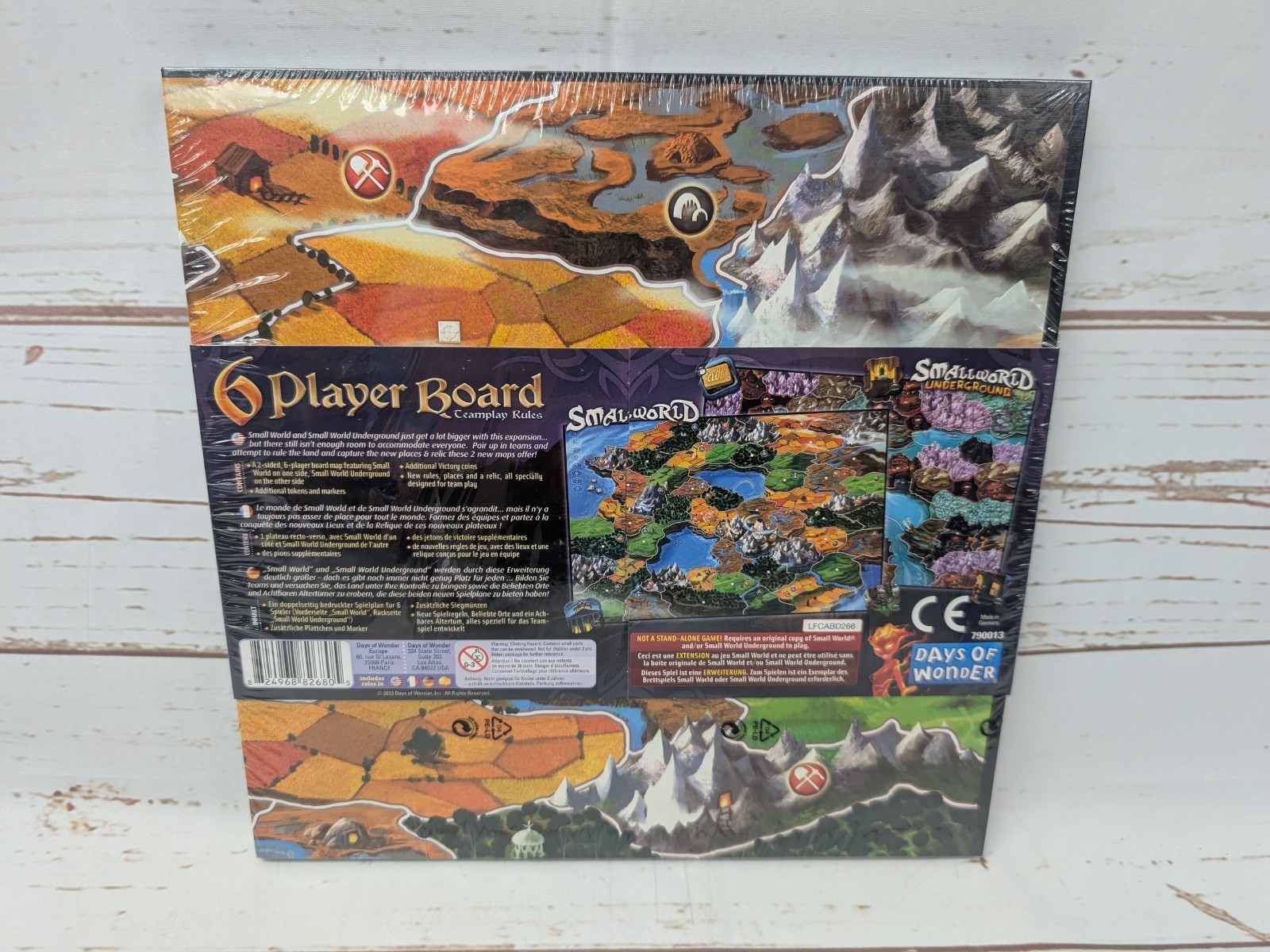 Small World 6 Player Map Box NIS Rare OOP Days of Wonder Board Game Expansion