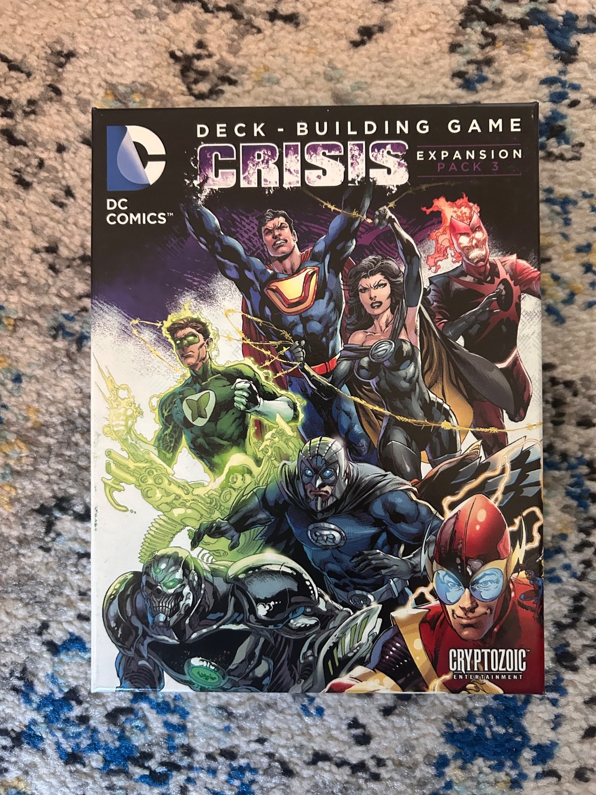 DC Comics Crisis deck building game three expansions card game