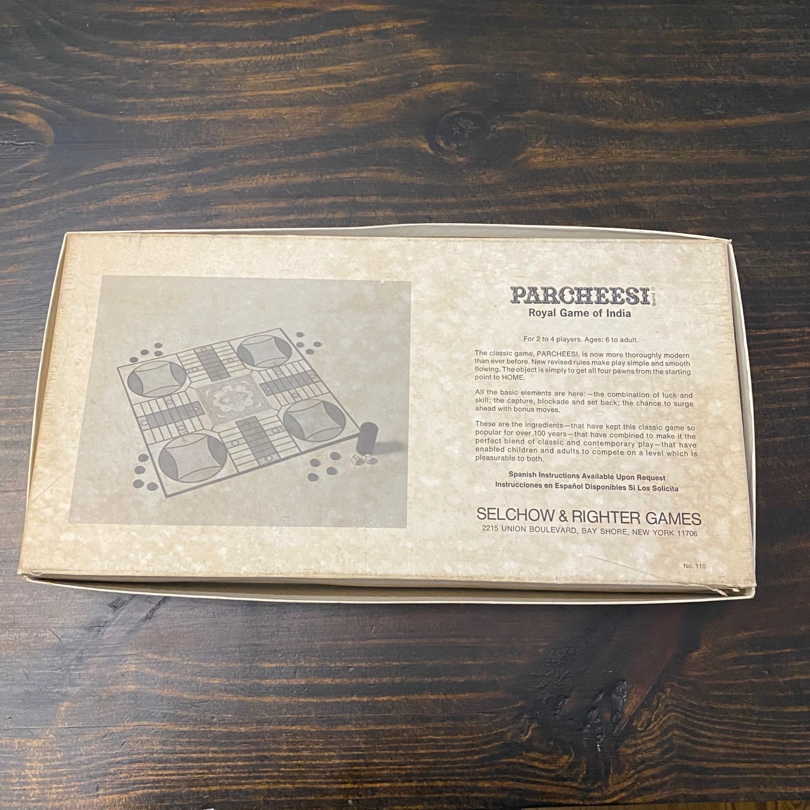 Vintage 1975 Parcheesi Royal Game of India COMPLETE Selchow & Righter No 110