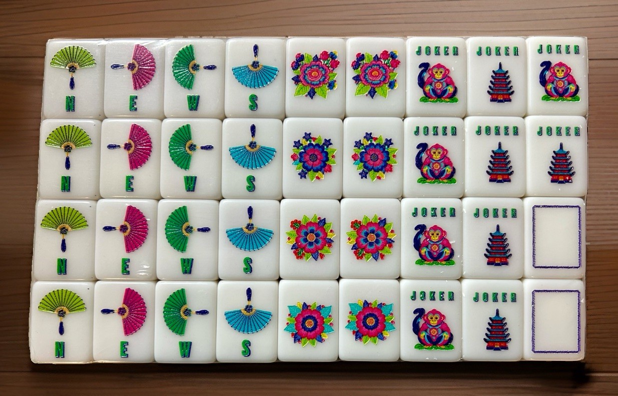 Pink American Mahjong Set•160 1.2”Melamine Tiles •Racks Pushers•Storage Bag•Tote