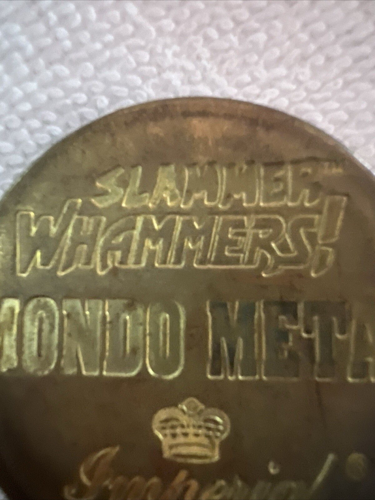 Pog Hammer Slammer Special Mondo METAL Brass 1994 Slammer Whammers! Imperial