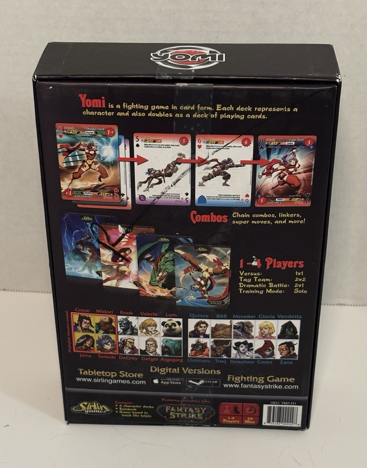 Yomi Round 1 Fighting Card Game Complete Sirlin Games