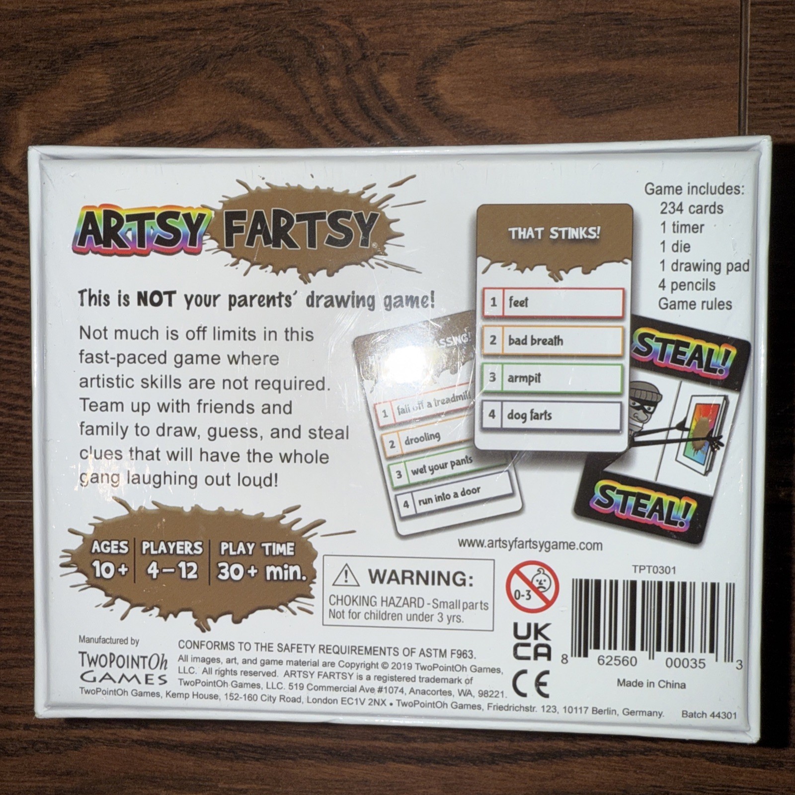 Artsy Fartsy Not Your Parents’ Drawing Game TwoPointOh Games Party 4-12 Player