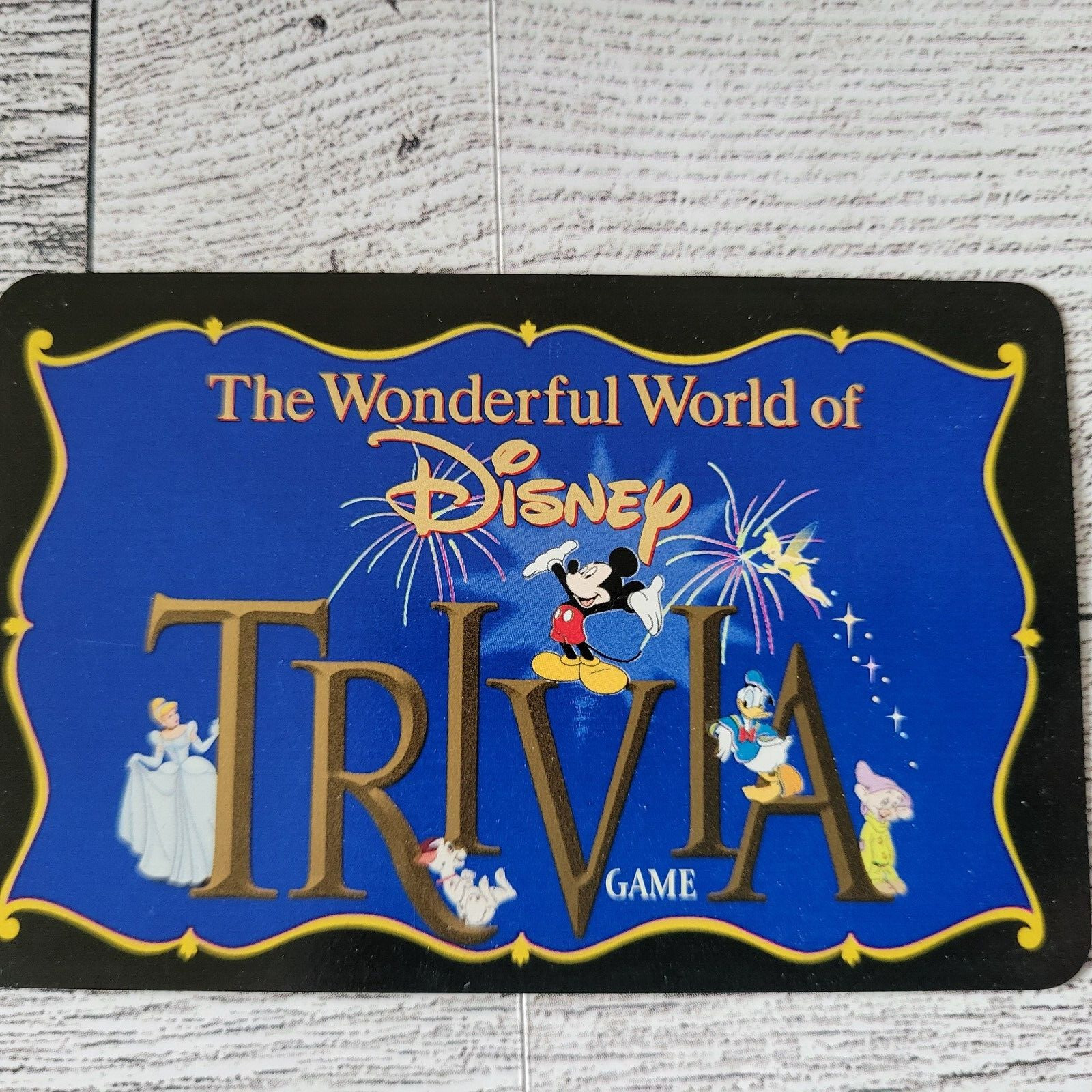 The Wonderful World of Disney Trivia Game Replacement Cards 1997 Kids Adults Car